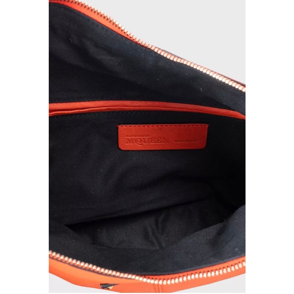 Alexander McQueen Alexander McQueen Orange Manta Leather Clutch Size ONE SIZE - 4 Thumbnail