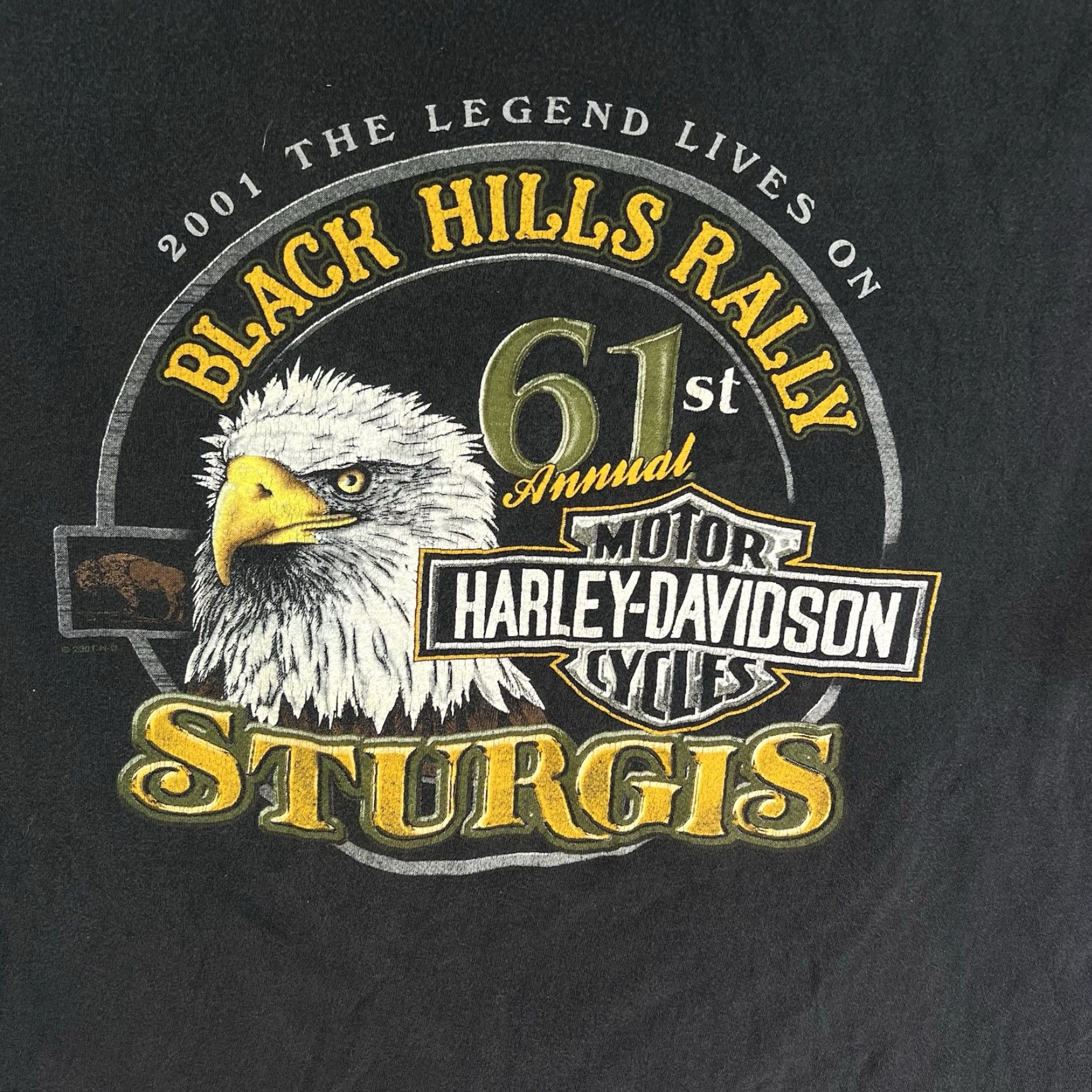 Harley Davidson VINTAGE Harley-Davidson T-Shirt 2XL Black Hills Sturgis Rally Men's Shirt Adult 2XL Black 90s Biker Harley-Davidson USA Size US XXL / EU 58 / 5 - 2 Thumbnail