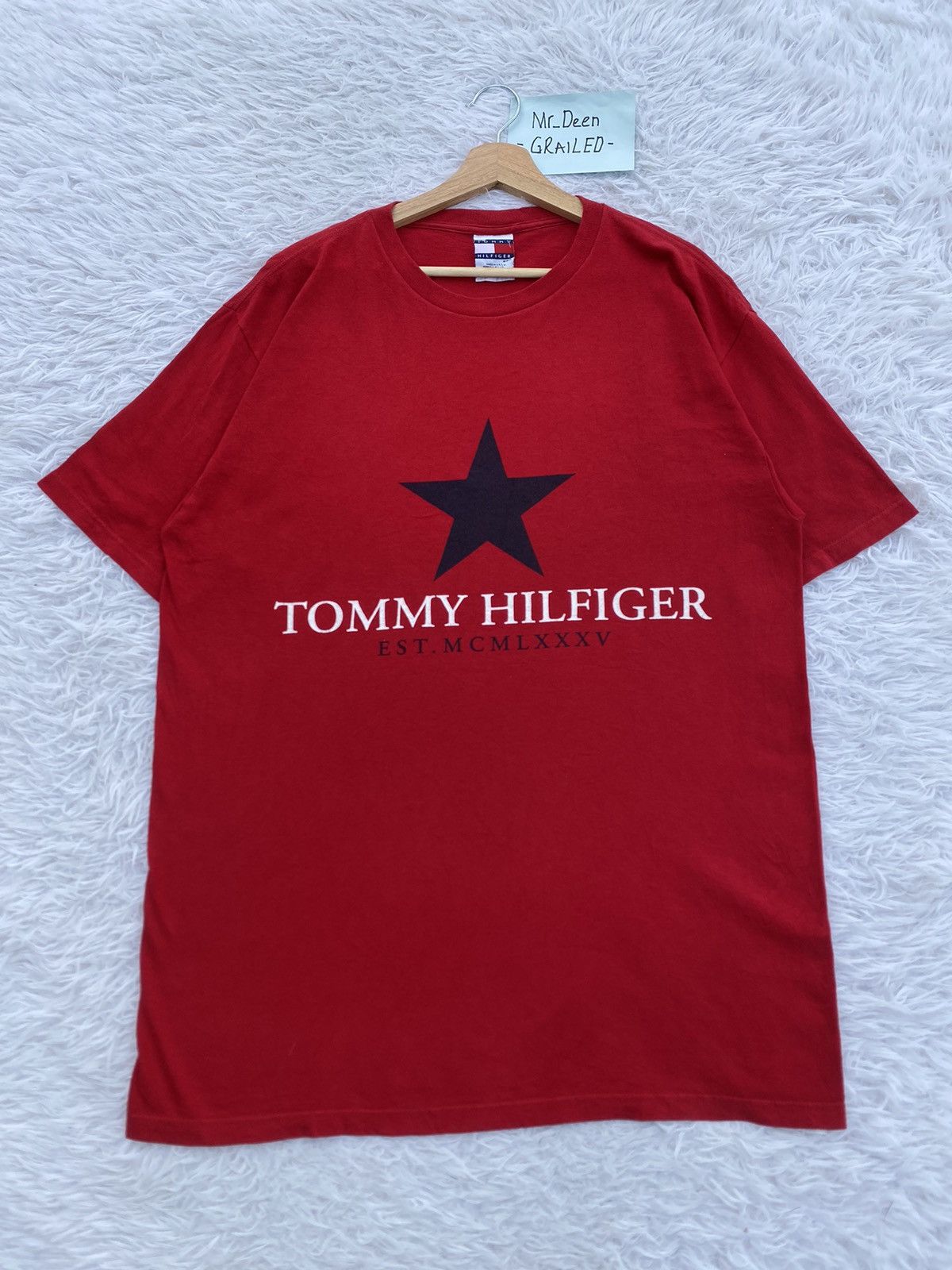 Tommy Hilfiger Rare Vintage Tommy Hilfiger Big Logo Spellout Tshirt Size US L / EU 52-54 / 3 - 2 Thumbnail