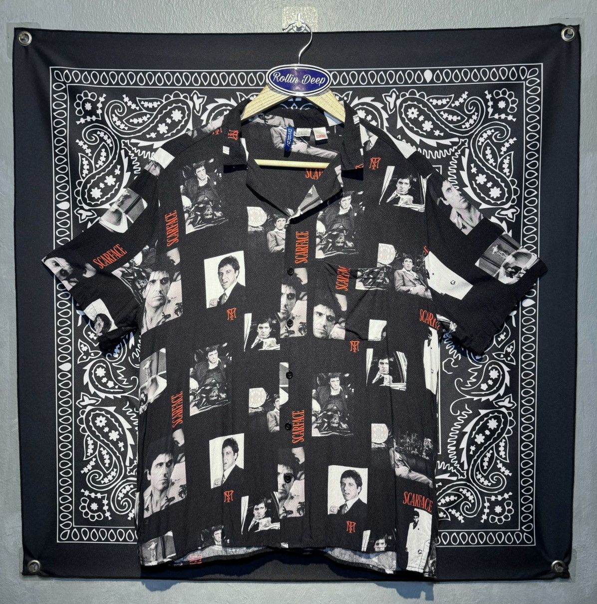 Universal Studios Scarface All Over Print Button Ups Shirt Size US M / EU 48-50 / 2 - 1 Thumbnail