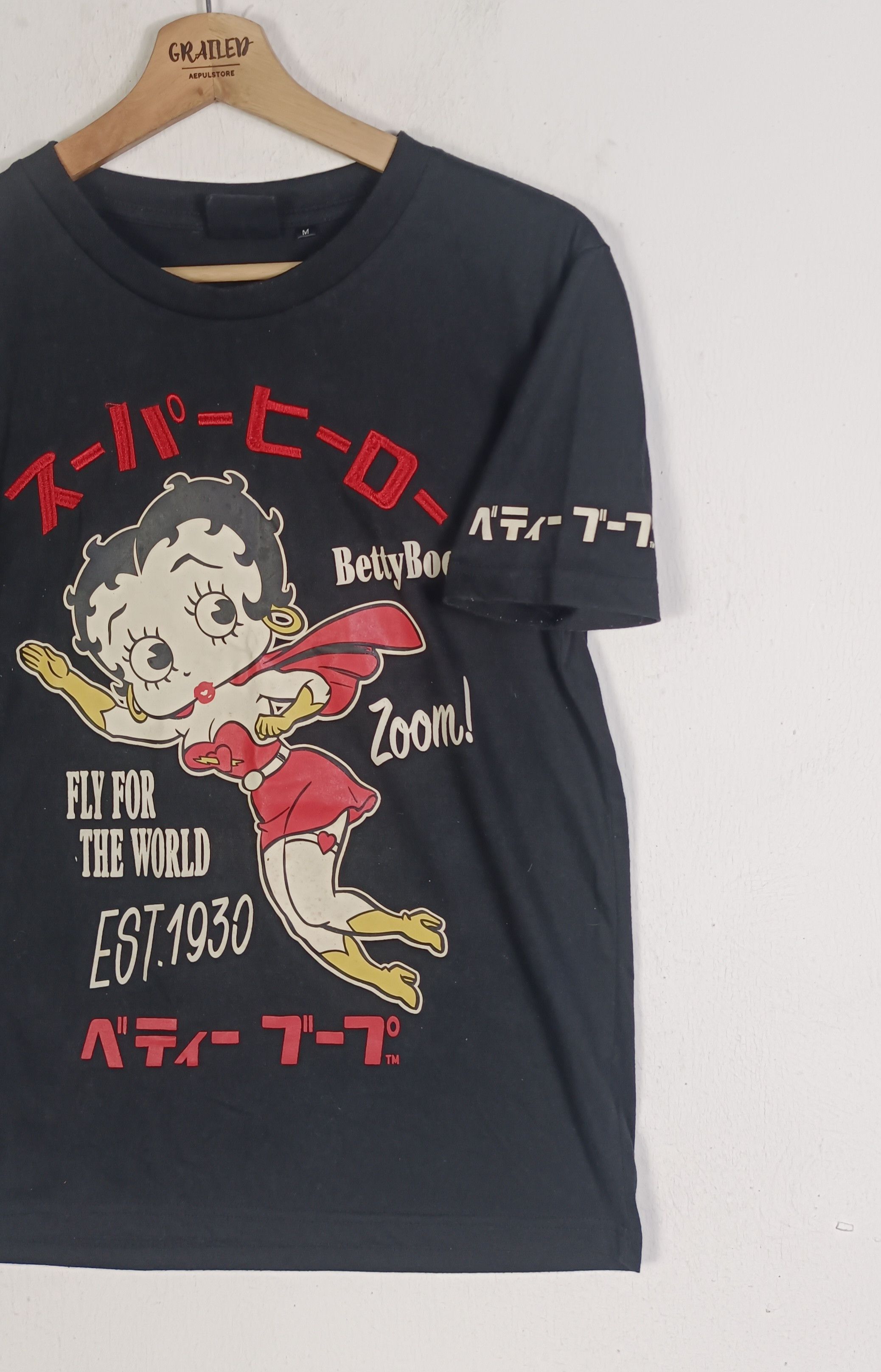 Anime × Cartoon Network Betty Boob Fly For The World Embroidered Size US S / EU 44-46 / 1 - 3 Thumbnail