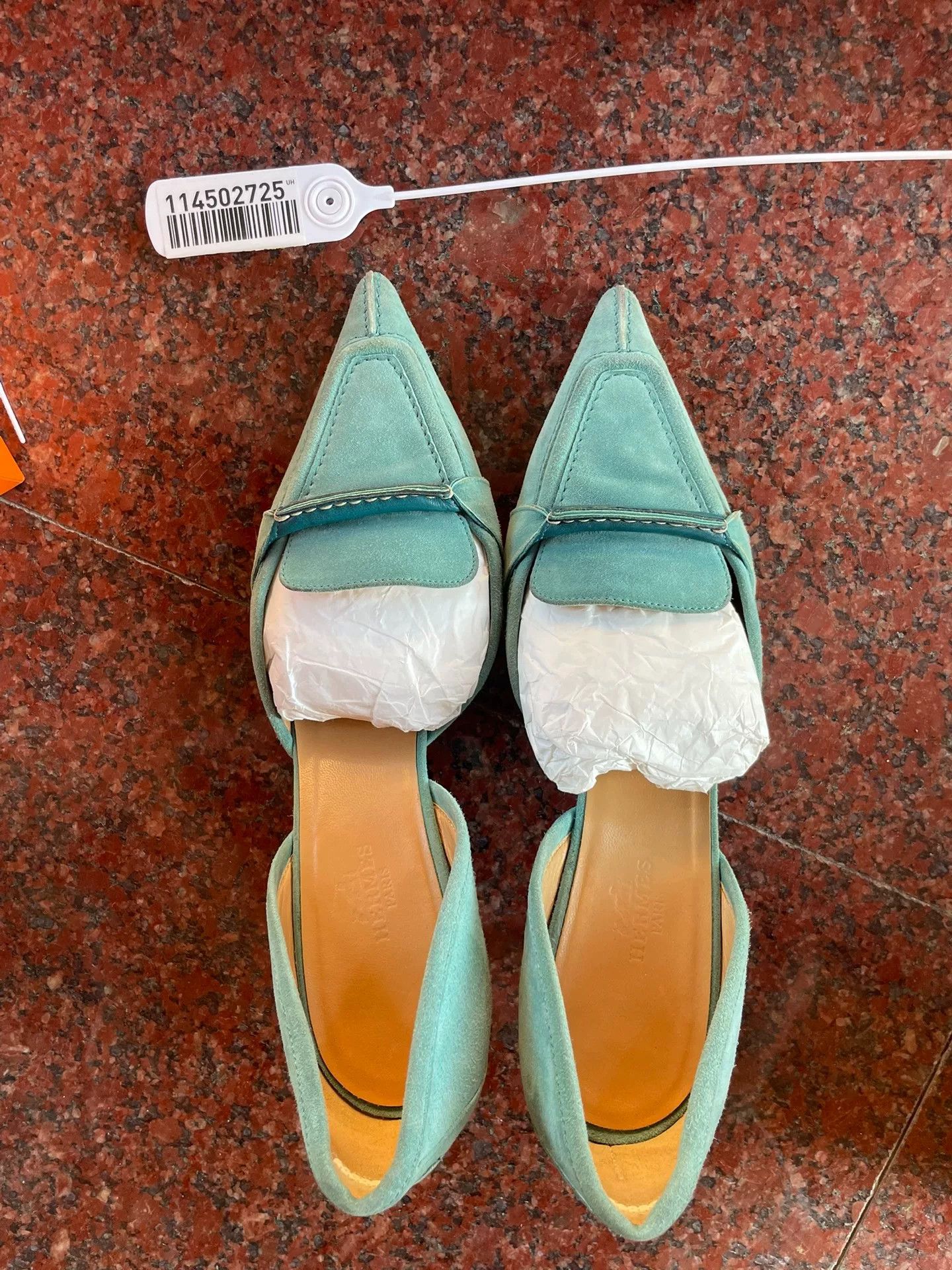 Hermes Hermes Light Green Pointed Heels Size US 6.5 / IT 36.5 - 1 Thumbnail