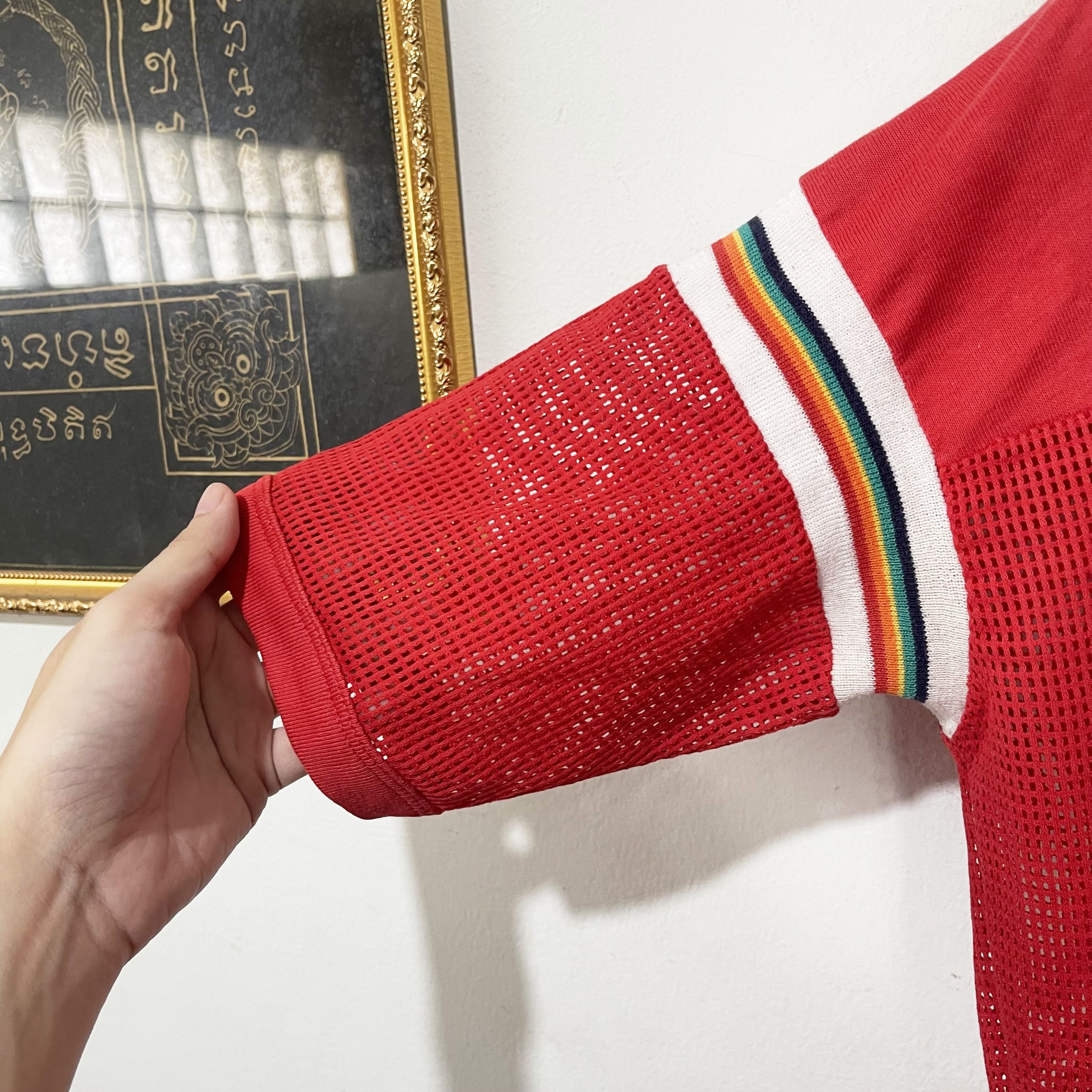 Vintage Vintage 80s USA Made Mesh Knit Football Jersey Size US M / EU 48-50 / 2 - 5 Thumbnail