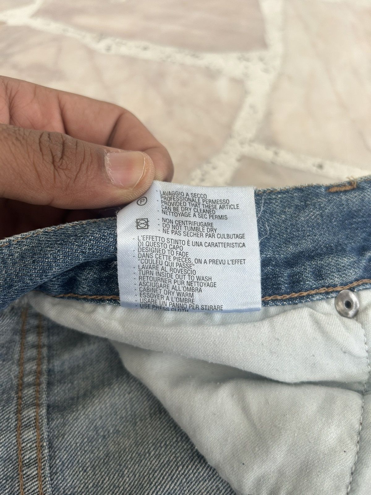 Gucci Gucci Straight Cut Buckle Back Vintage Denim Trousers Size US 30 / EU 46 - 16 Thumbnail