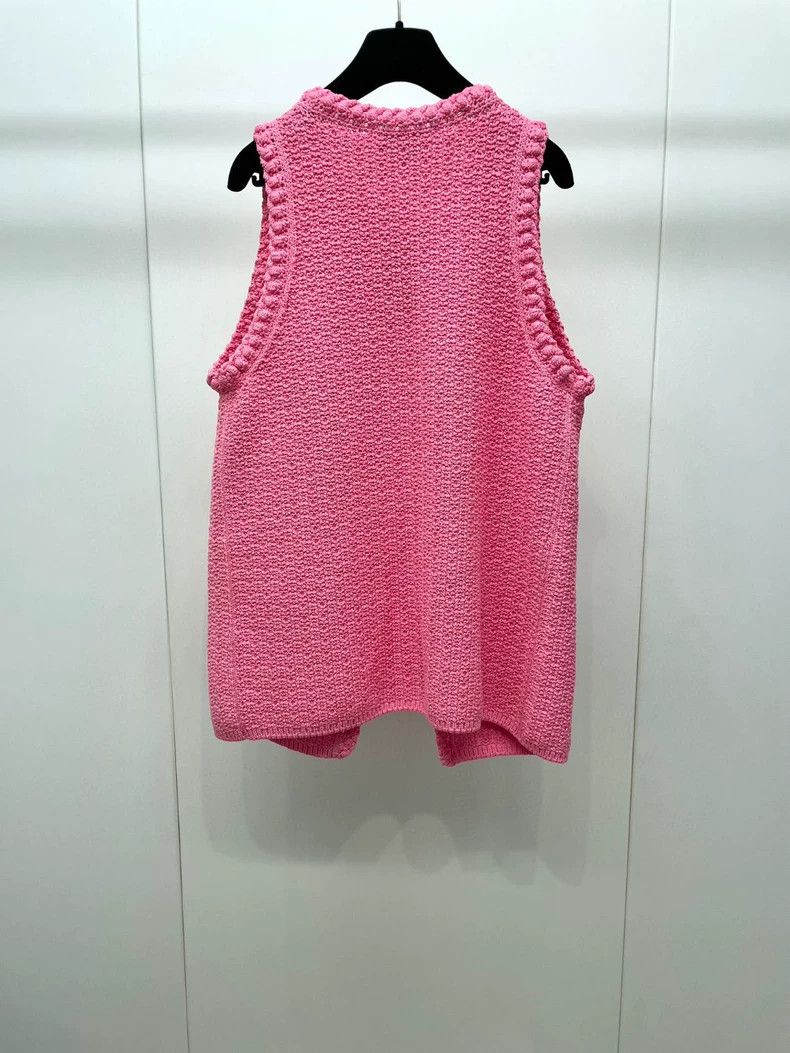 Chanel Chanel Pink knitted vest Size XS / US 0-2 / IT 36-38 - 2 Thumbnail
