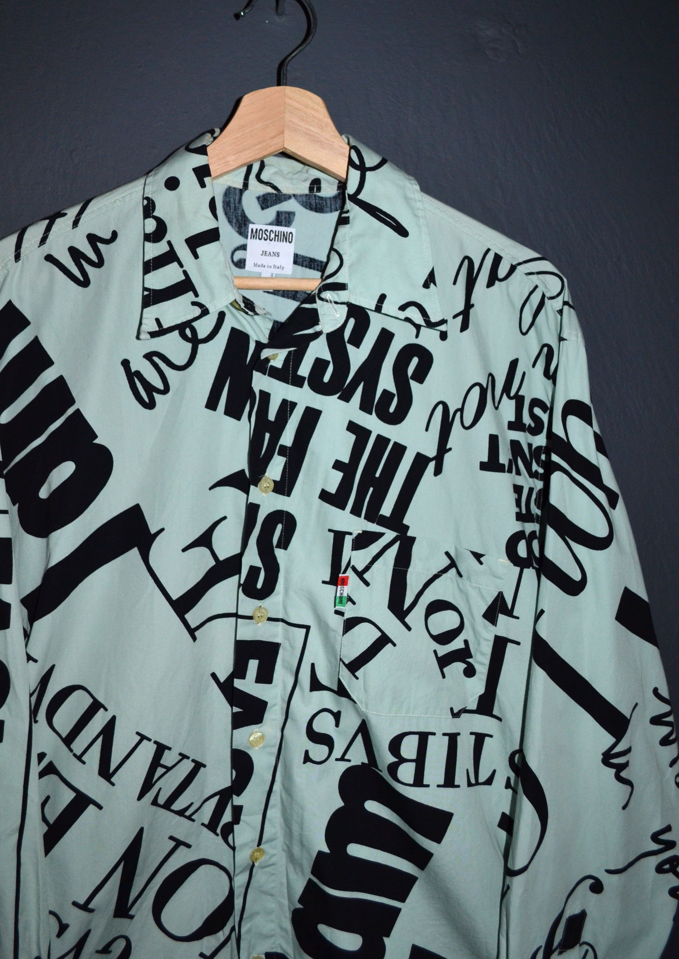 Moschino Moschino Jeans Vintage Famous Iconic Slogan Shirt L Size US L / EU 52-54 / 3 - 2 Thumbnail