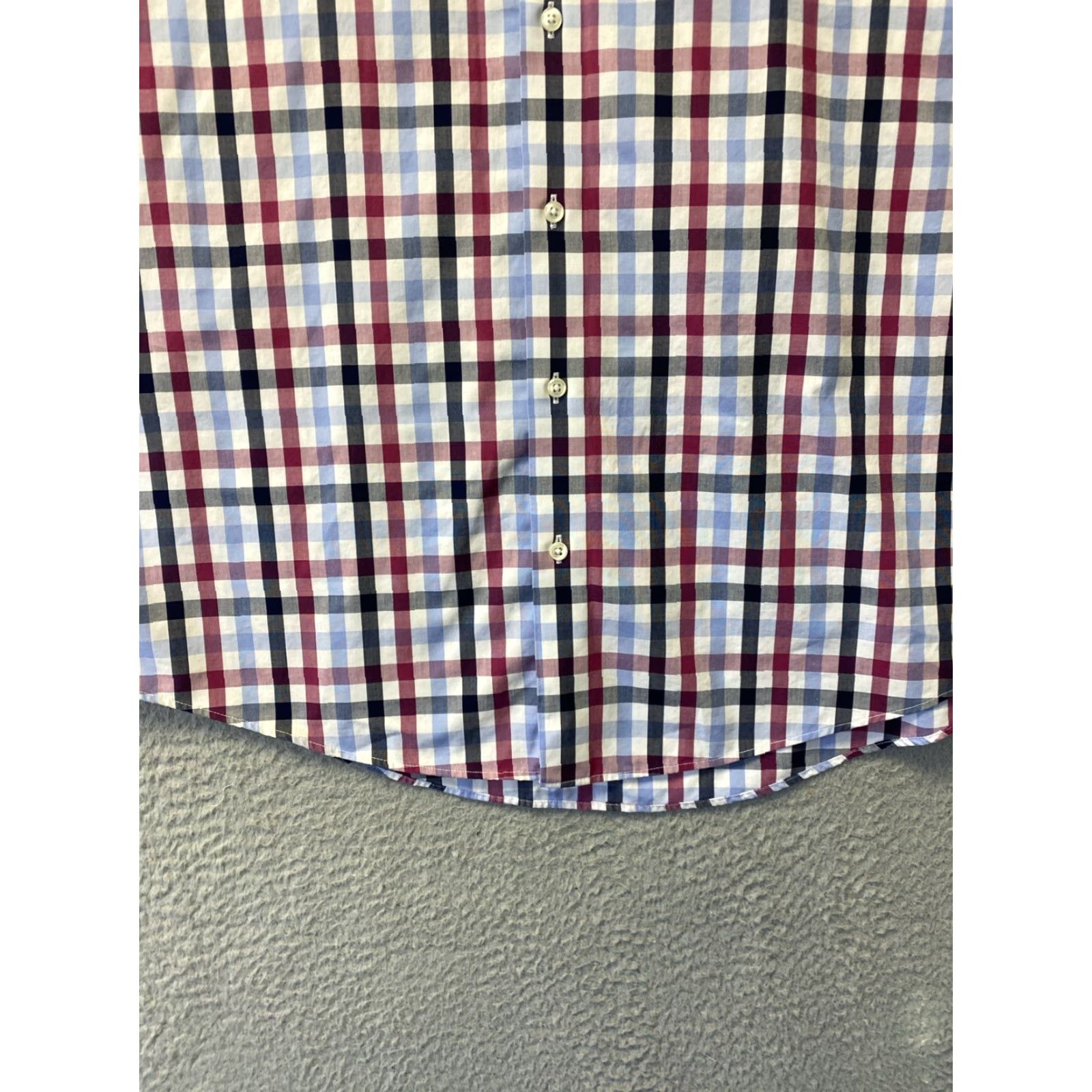 Nordstrom Nordstrom Trim Shirt Mens Button-Up Long Sleeve 17 36/37 Check Multicolor Colorful Size US XL / EU 56 / 4 - 2 Thumbnail
