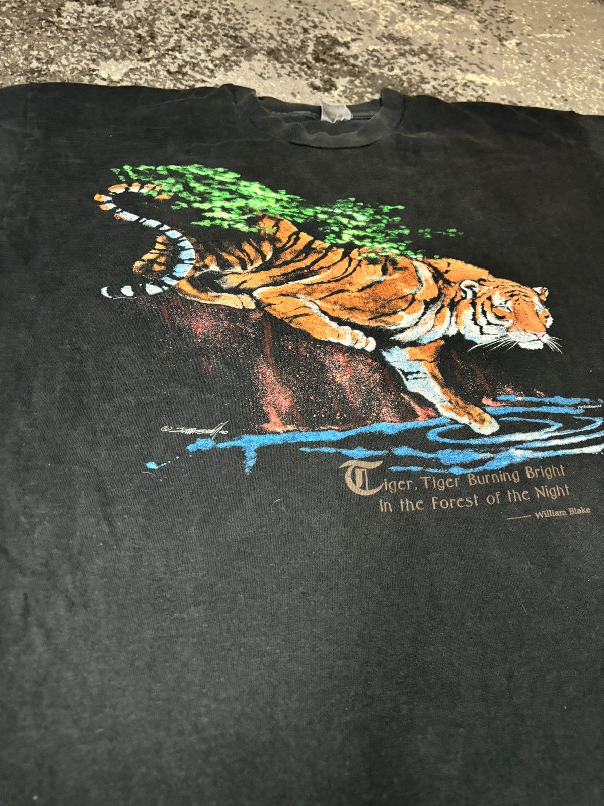 Vintage Vintage 90s Harlequin William Blake Tiger Burning Bright Size US M / EU 48-50 / 2 - 3 Thumbnail