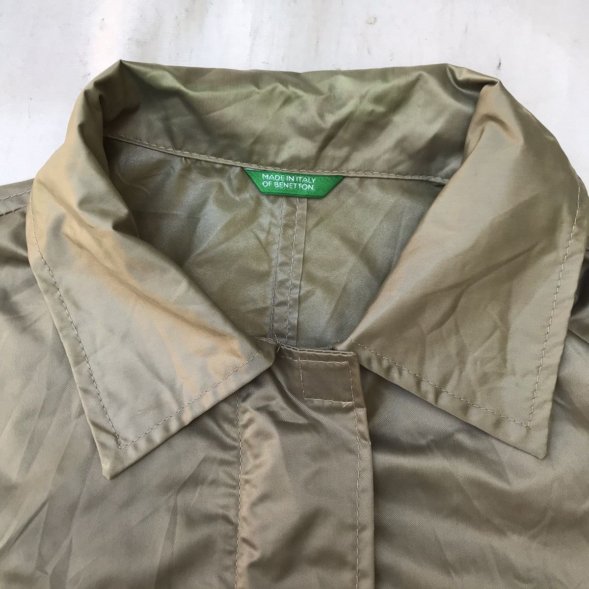Japanese Brand × United Colors Of Benetton United Colors of benetton Linen blend nylon jacket Gold Mus Size US XS / EU 42 / 0 - 6 Thumbnail