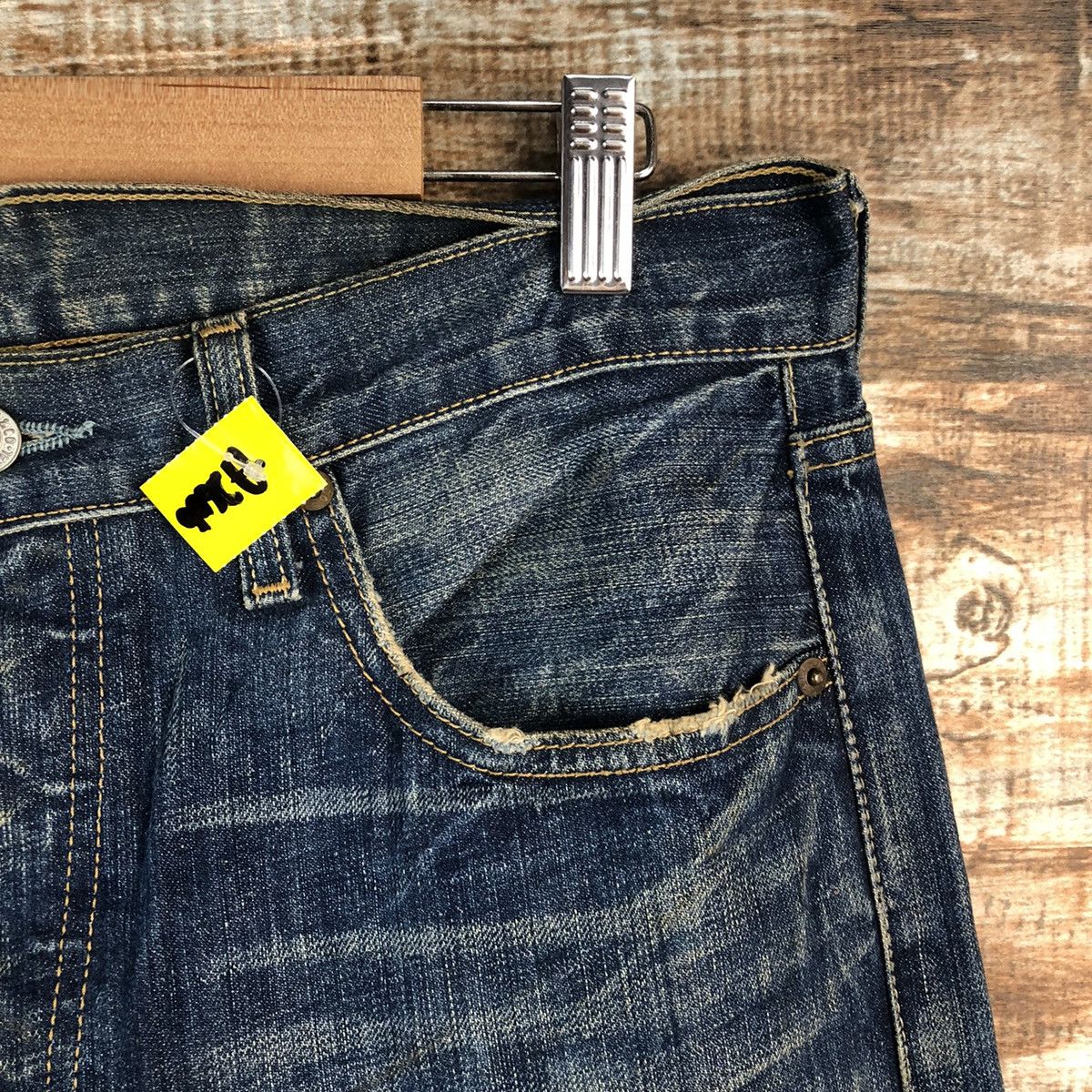 Levi's Levis 501 Blue Distressed ripped Denim jeans Pants #A2606 Size US 32 / EU 48 - 8 Thumbnail
