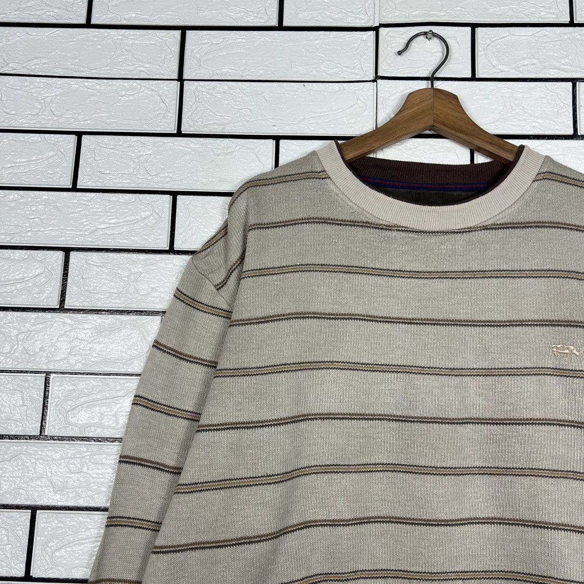 Kansai Yamamoto KANSAI YAMAMOTO Striped Sweatshirt Crewneck #4294-C195 Size US XL / EU 56 / 4 - 3 Thumbnail