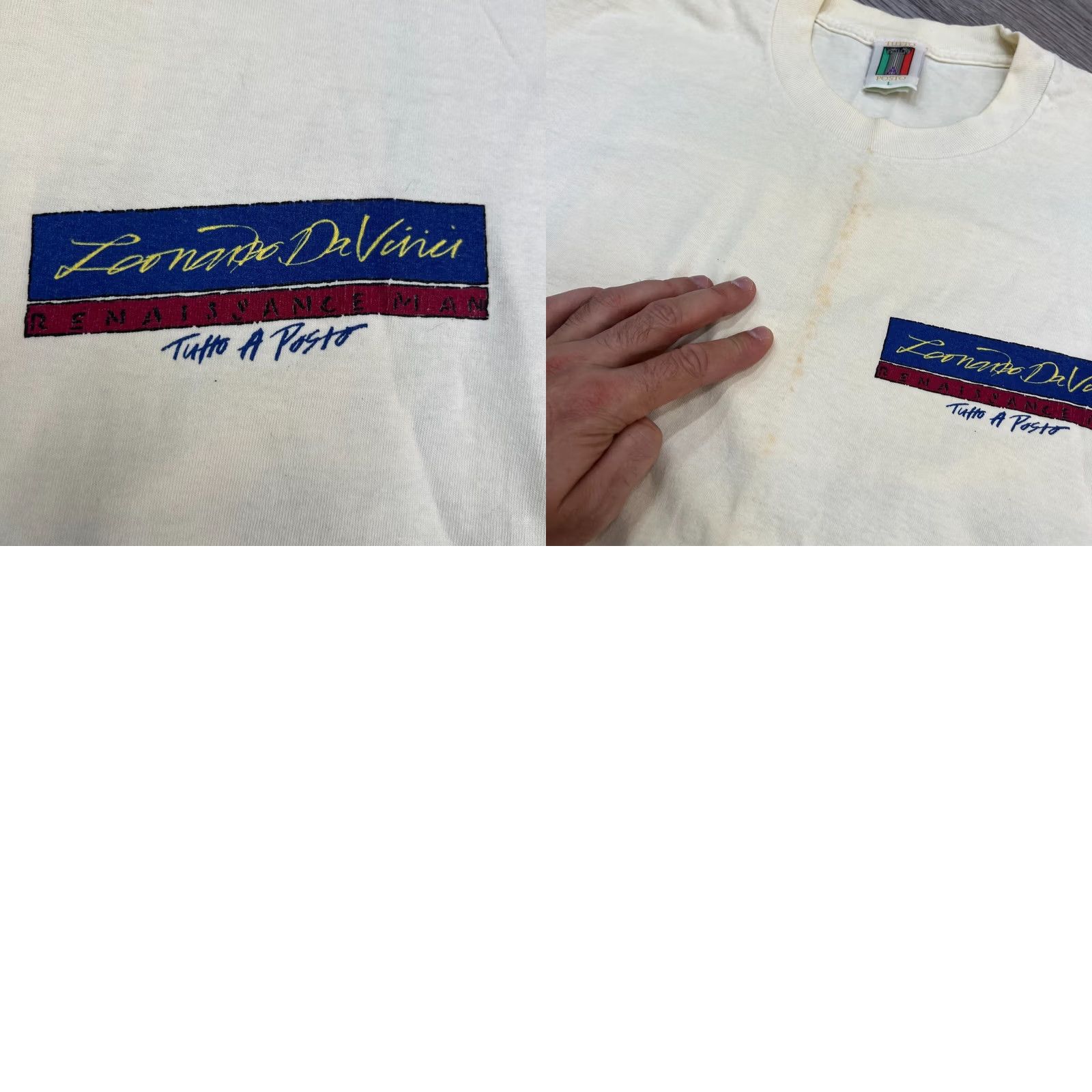 Vintage Vintage Shirt USA Made Graphic Print Short Sleeve White L Size, 80s Theme Size US L / EU 52-54 / 3 - 9 Thumbnail