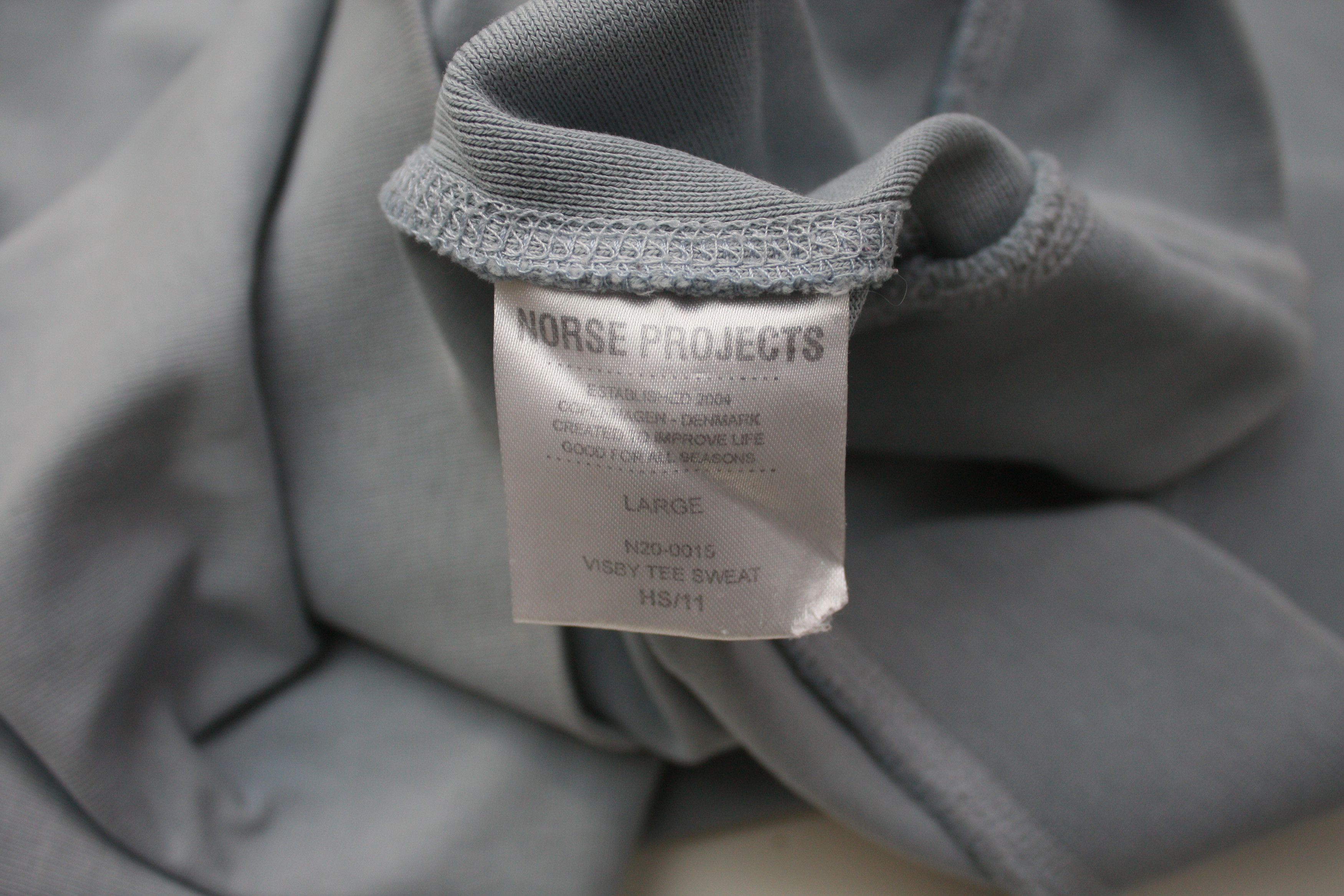 Norse Projects Norse Projects Visby Tee Sweat Light Blue Crew Neck Size US L / EU 52-54 / 3 - 8 Thumbnail