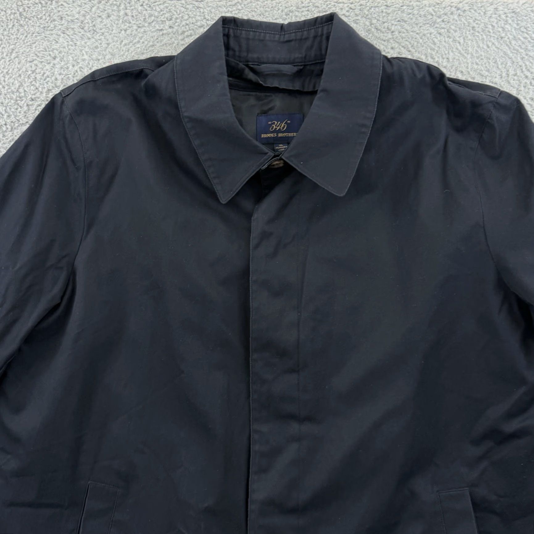 Brooks Brothers Brooks Brothers 346 Trench Coat Mens M Blue Long Coat Classic Button Up All Seasons Lined Wool Trim JACKET/COAT Size US M / EU 48-50 / 2 - 3 Thumbnail