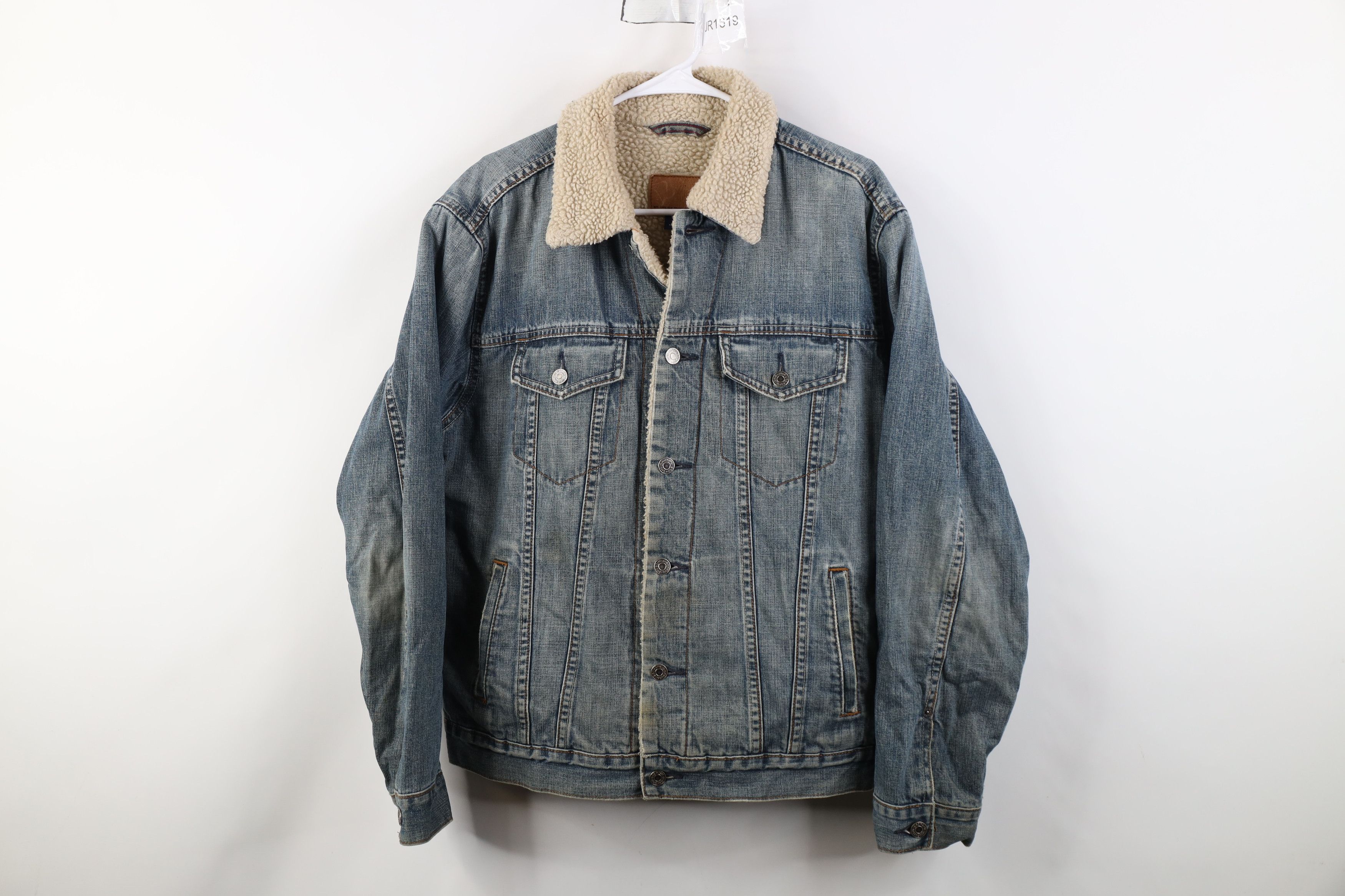 Gap Vintage Y2K 2004 Gap Deep Pile Fleece Lined Trucker Jacket Size US M / EU 48-50 / 2 - 1 Thumbnail