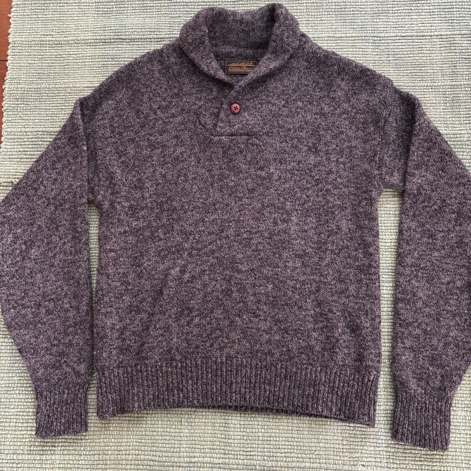 Eddie Bauer × Vintage Vintage Eddie Bauer Gray Wool Shawl Collar Sweater Sz M Size US M / EU 48-50 / 2 - 1 Thumbnail