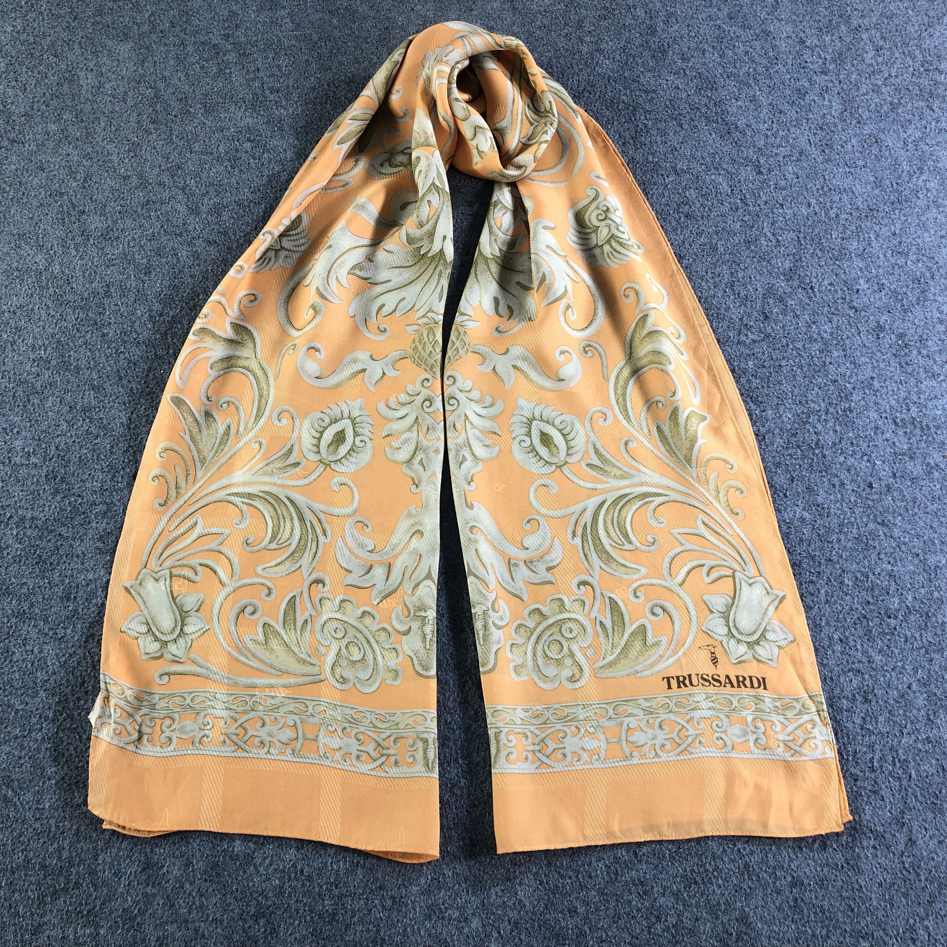 Trussardi Trussardi Luxury Silk Stole Silk Scarf M952 Size ONE SIZE - 1 Thumbnail