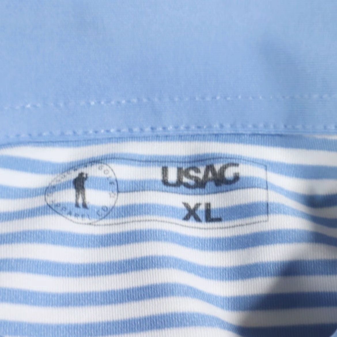 Vintage USAG Polo Shirt Blue Striped Shirt XL Men U Suck at Golf High Stretch Size US XL / EU 56 / 4 - 5 Thumbnail
