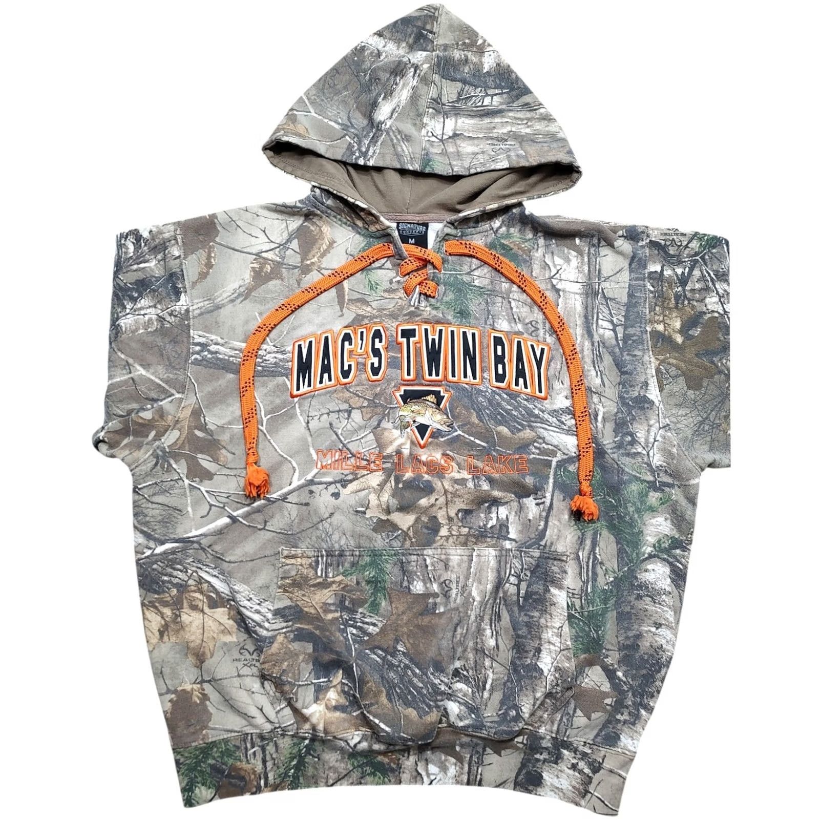 Vintage VINTAGE Signature Concepts Minnesota Mille Lacs Twins Bay Hoodie M Brown Camo Hockey Drawstring Sweatshirt Size US M / EU 48-50 / 2 - 2 Thumbnail