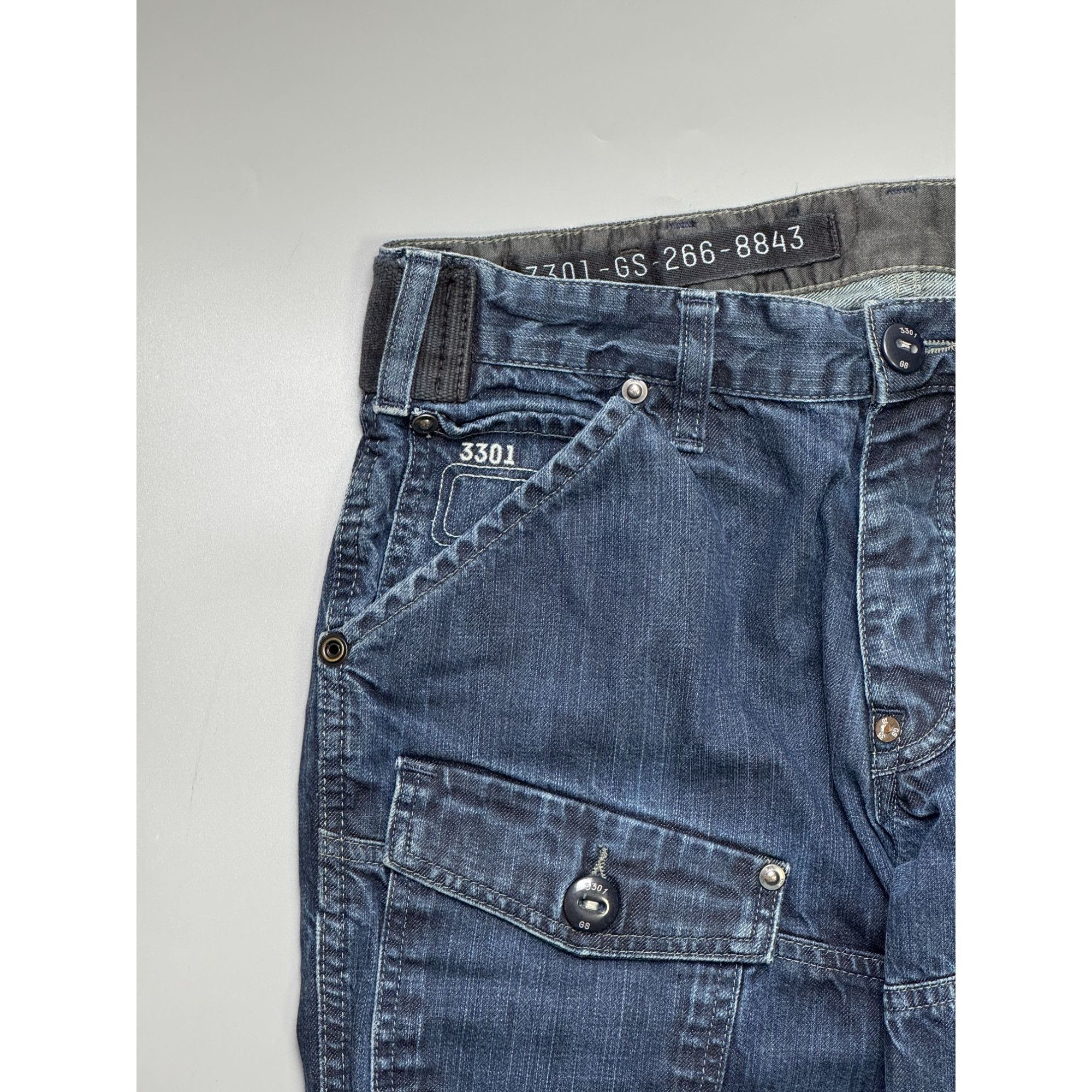 G-Star G-Star RAW Loose Fit Denim Rap Cargo Pants (Y1159) Size US 33 - 4 Thumbnail