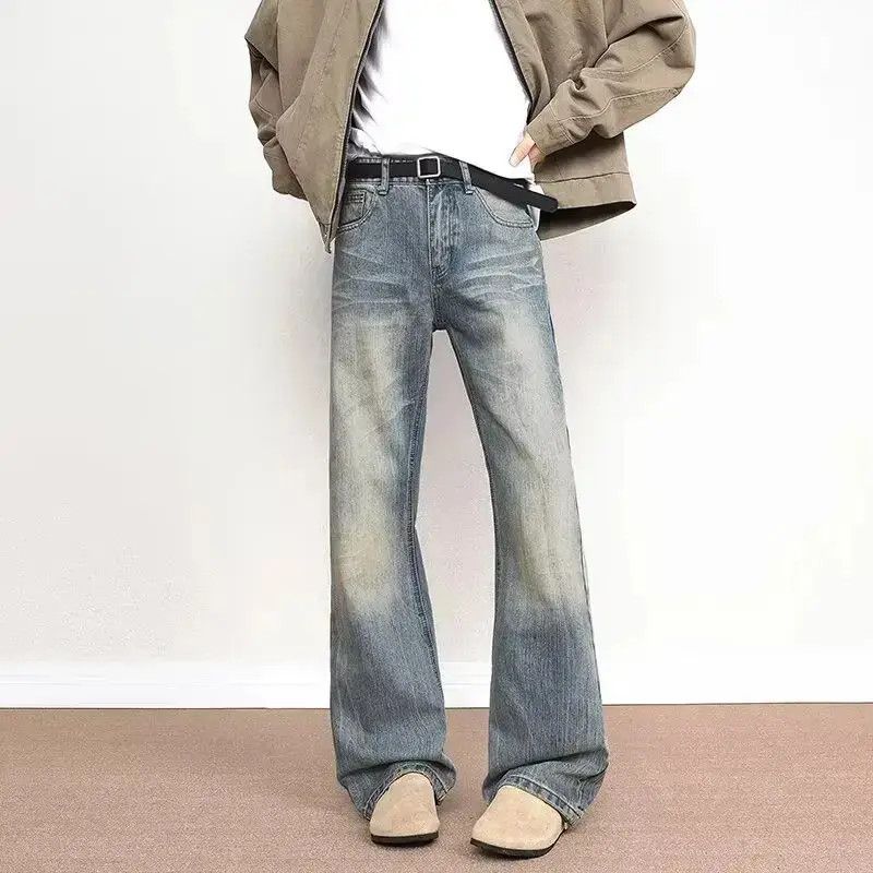 Japanese Brand Retro loose straight leg cat whisker jeans Size US 32 / EU 48 - 2 Thumbnail