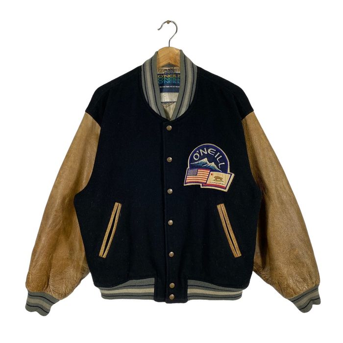 Oneill Vintage 90s O'Neill California Republic Bear Varsity Jacket ...