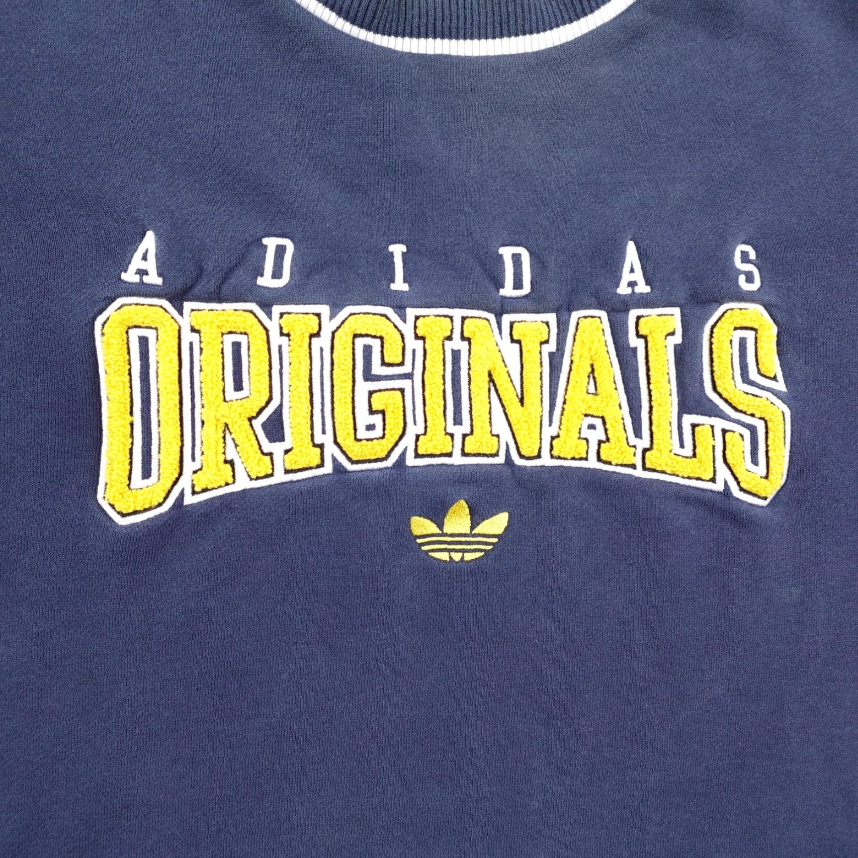 Adidas Adidas Sweatshirt Mens Small Blue Originals Script Crew Neck Pullover Trefoil Size US S / EU 44-46 / 1 - 2 Thumbnail