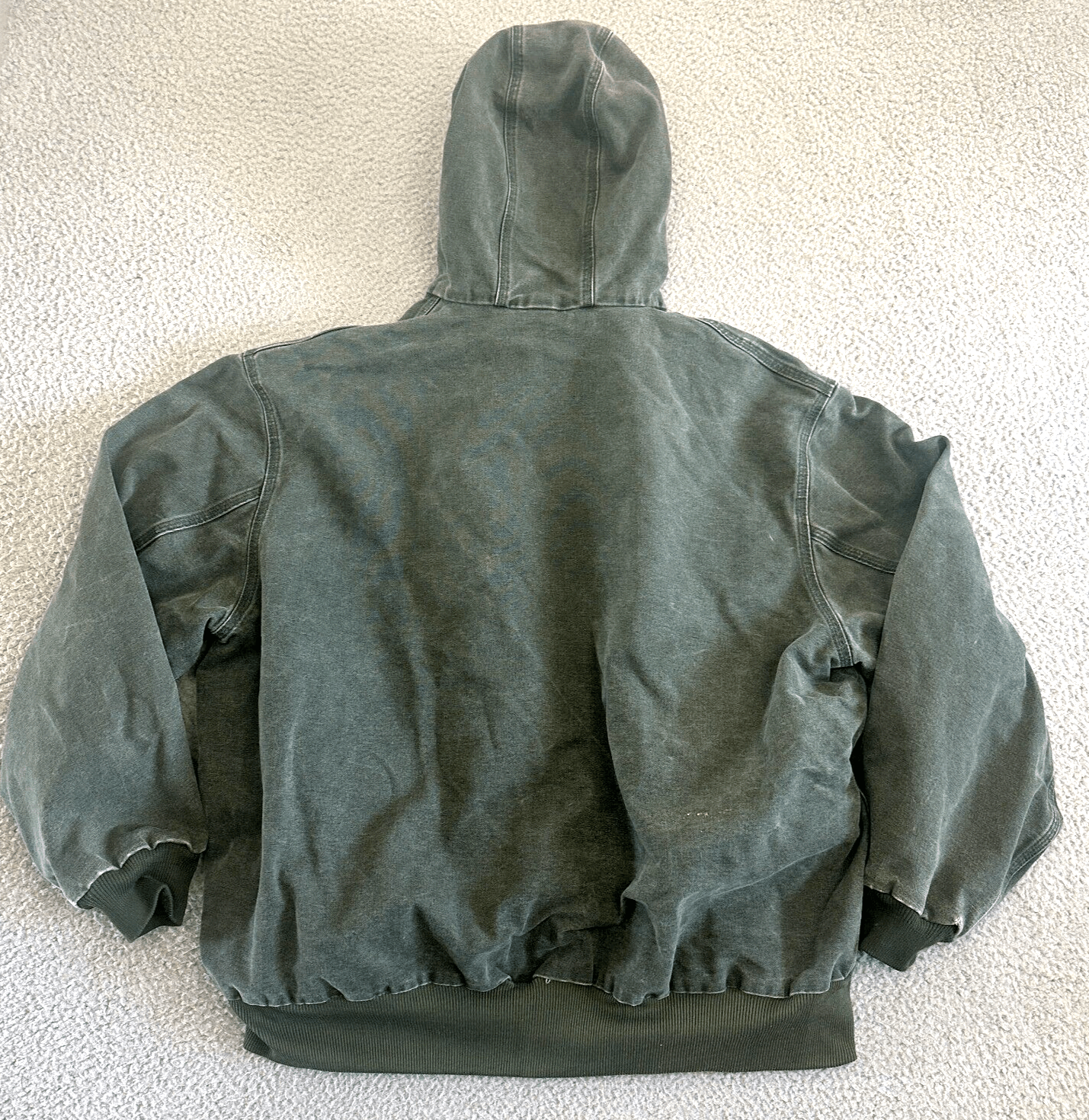 Carhartt Vintage Carhartt Hooded Jacket J25 MOS Duck Canvas XL Moss Size US XL / EU 56 / 4 - 2 Thumbnail