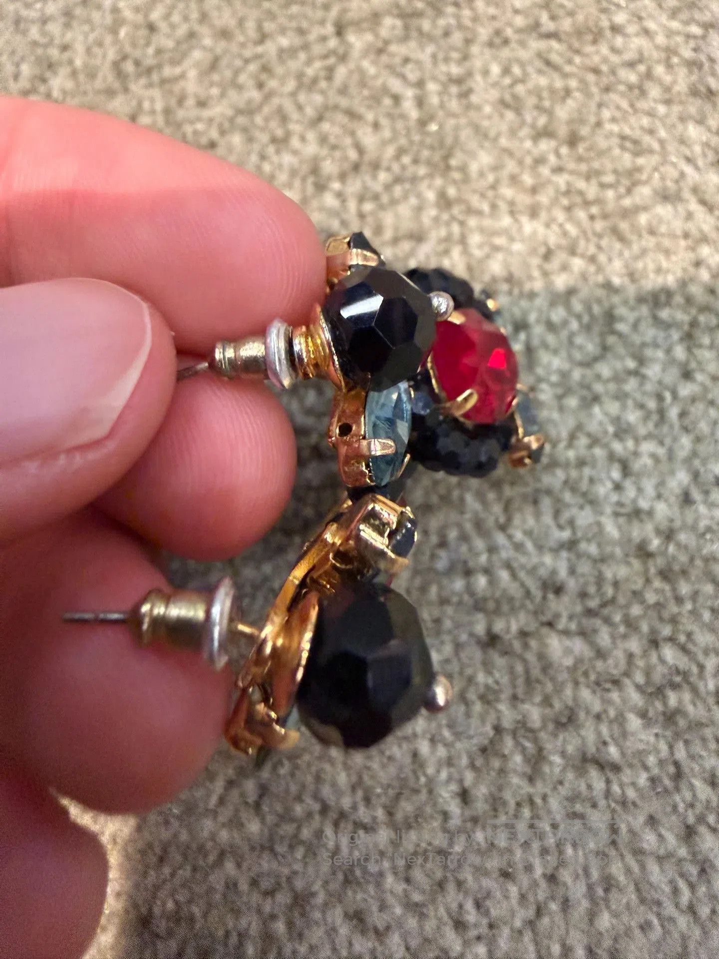 Simone Rocha Simone Rocha Small Flower Ruby Earrings. Size ONE SIZE - 3 Thumbnail