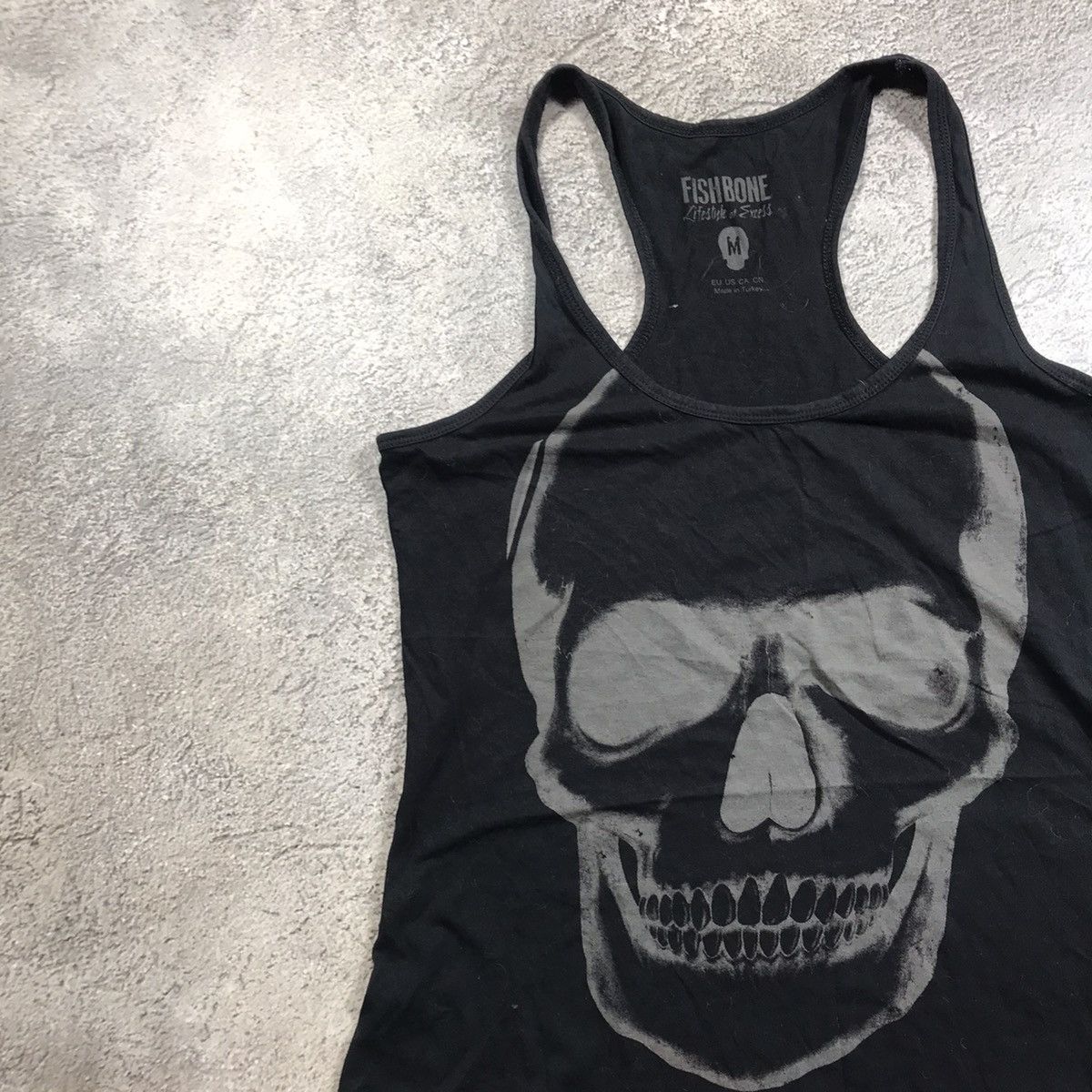 Vintage Vintage 90s Skull Graphic Tank Top Y2K Grunge Punk Boxy M Size M / US 6-8 / IT 42-44 - 2 Thumbnail