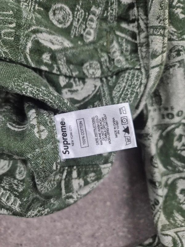 Supreme Supreme Men's Green 100 Dollar Bill Denim Trucker Jacket XL Size US XL / EU 56 / 4 - 5 Thumbnail