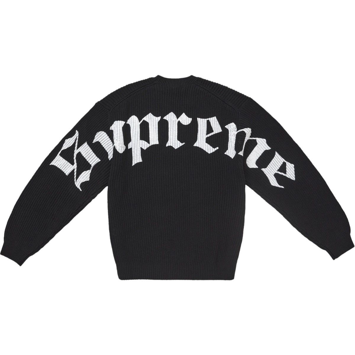 Supreme Supreme Printed Old English Sweater Black SS25 Size US M / EU 48-50 / 2 - 17 Thumbnail