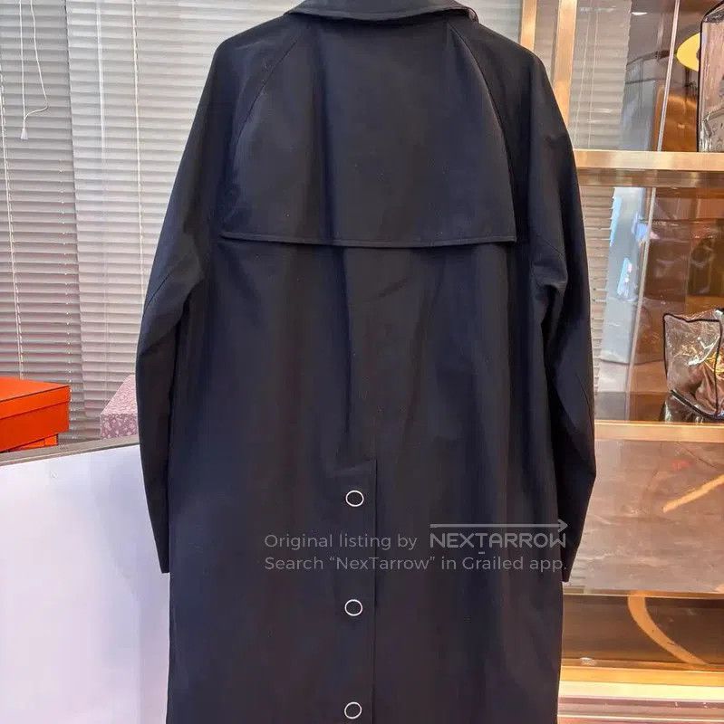 Burberry Burberry Black Cotton Long Coat for Women. Size S / US 4 / IT 40 - 1 Thumbnail