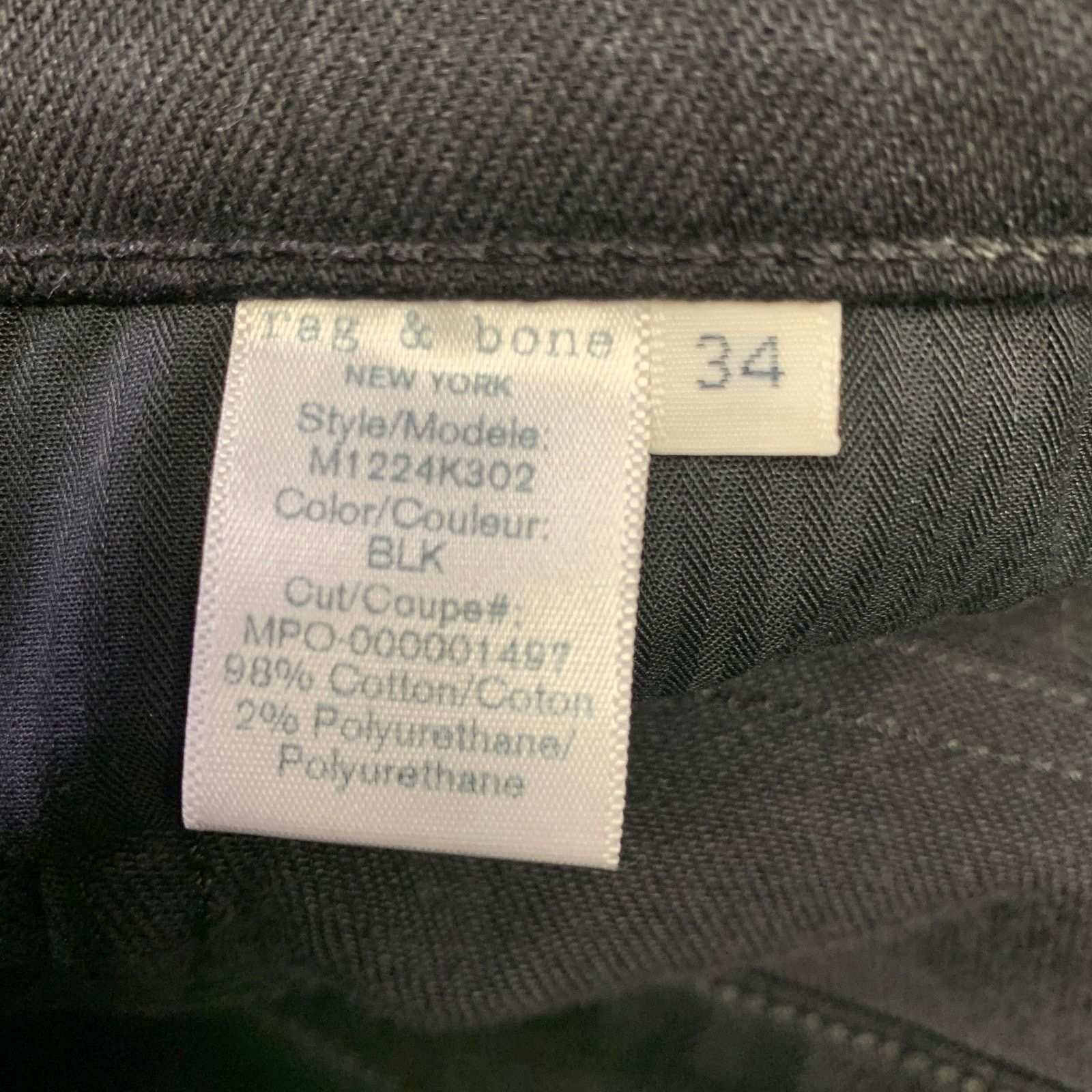 Rag & Bone RAG & BONE Size 34 Black Heather Button Up Jeans Size US 34 / EU 50 - 7 Thumbnail