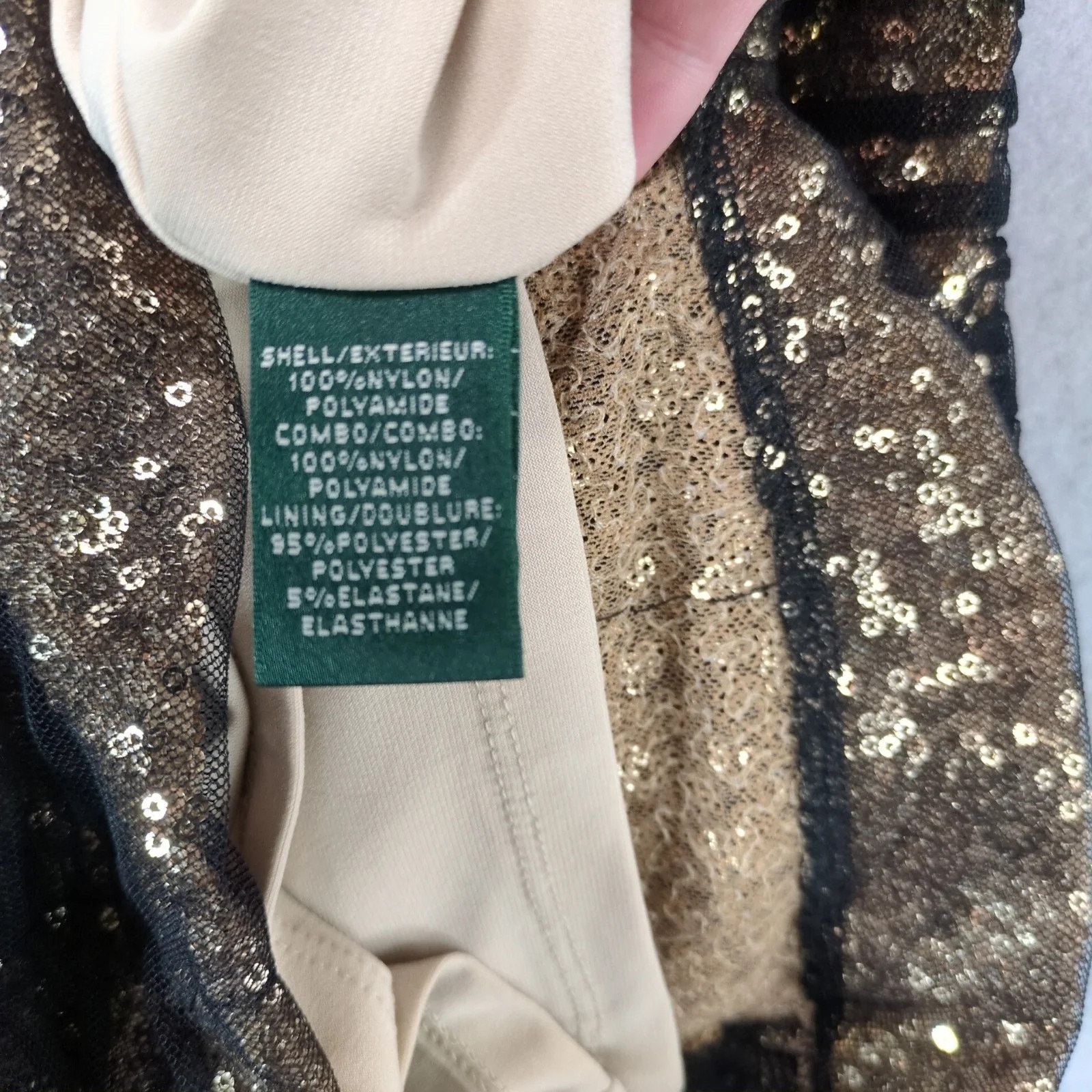 Ralph Lauren LRL Ralph Lauren Evening Gold Sequin Chiffon Bodycon Dress Size XS / US 0-2 / IT 36-38 - 8 Thumbnail