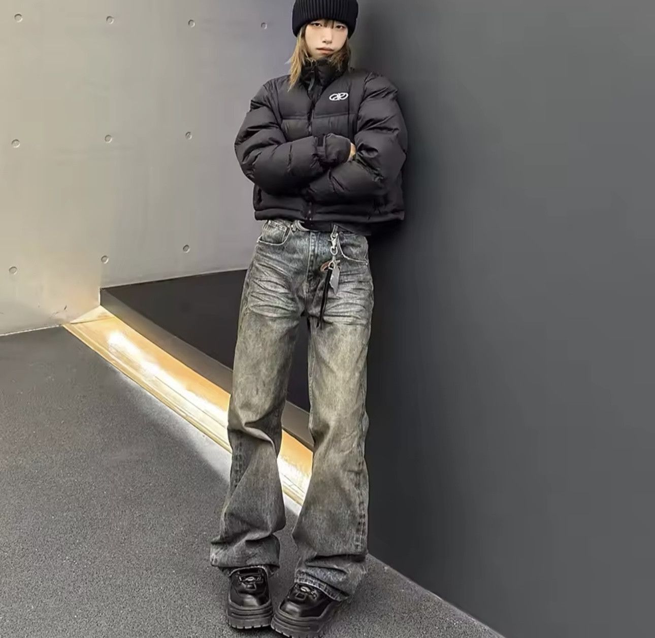 Denime × Vintage Harajuku Streetwear Washed Dirty Baggy Blue Jeans Size US 31 - 4 Thumbnail