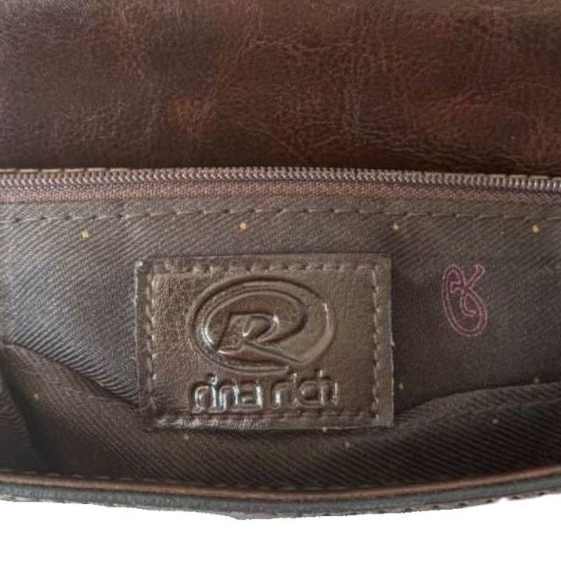 NBDN Nobrandedon Rina Rich Brown Leather Satchel Bag Purse Size ONE SIZE - 8 Thumbnail