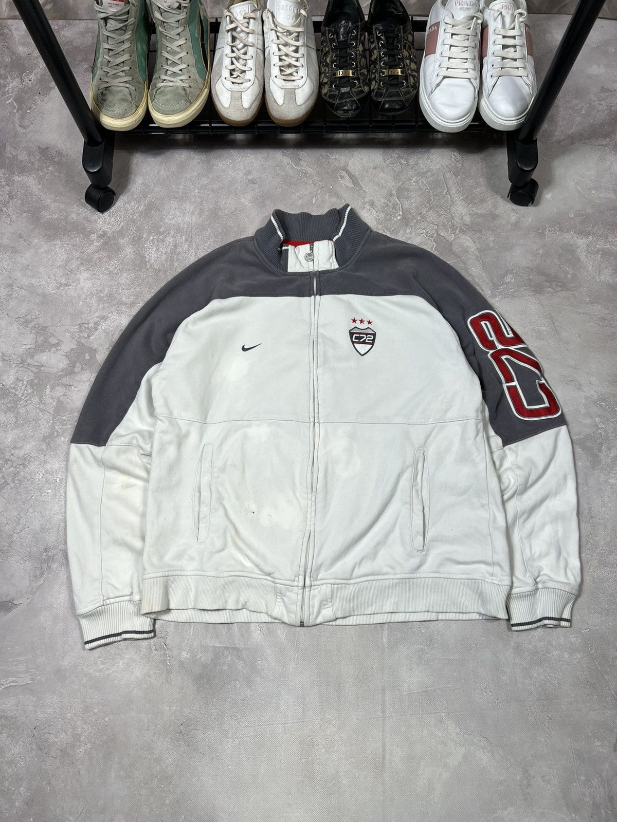 Other Vintage Nike C72 Distressed Y2k Zip Sweatshirt Size US XL / EU 56 / 4 - 1 Thumbnail