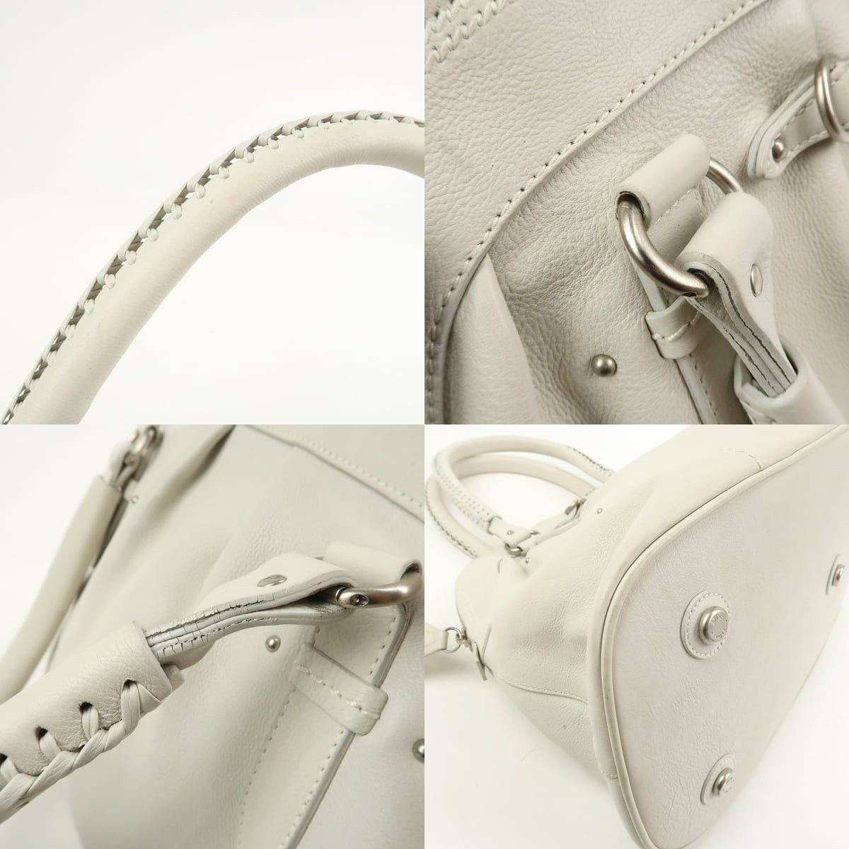Christian Dior Monsieur Christian Dior Gaucho Saddle Leather Shoulder Bag White Size ONE SIZE - 4 Thumbnail