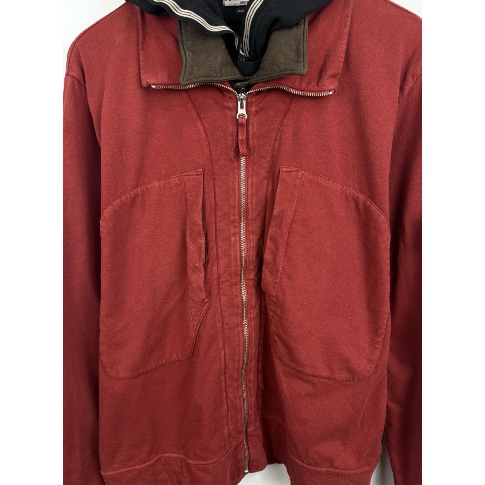 Stone Island VINTAGE Stone Island Hoodie 90s Archive Layered Hooded Jacket XL Men's Red 90s Full Zip Mens Size US XL / EU 56 / 4 - 6 Thumbnail