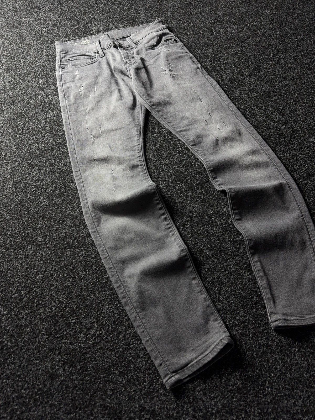 G-Star 00s G-Star RAW Revend Super Slim Grey Distressed Jeans Size US 29 - 2 Thumbnail