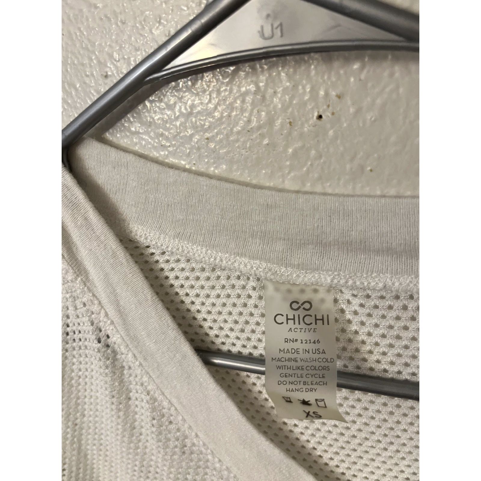 Vintage V Neck Long Sleeve Open Knit XS Towel athleisure beach boho Sheer CHICHI Active White Women Pullover Knit Shirt Size XS / US 0-2 / IT 36-38 - 3 Thumbnail