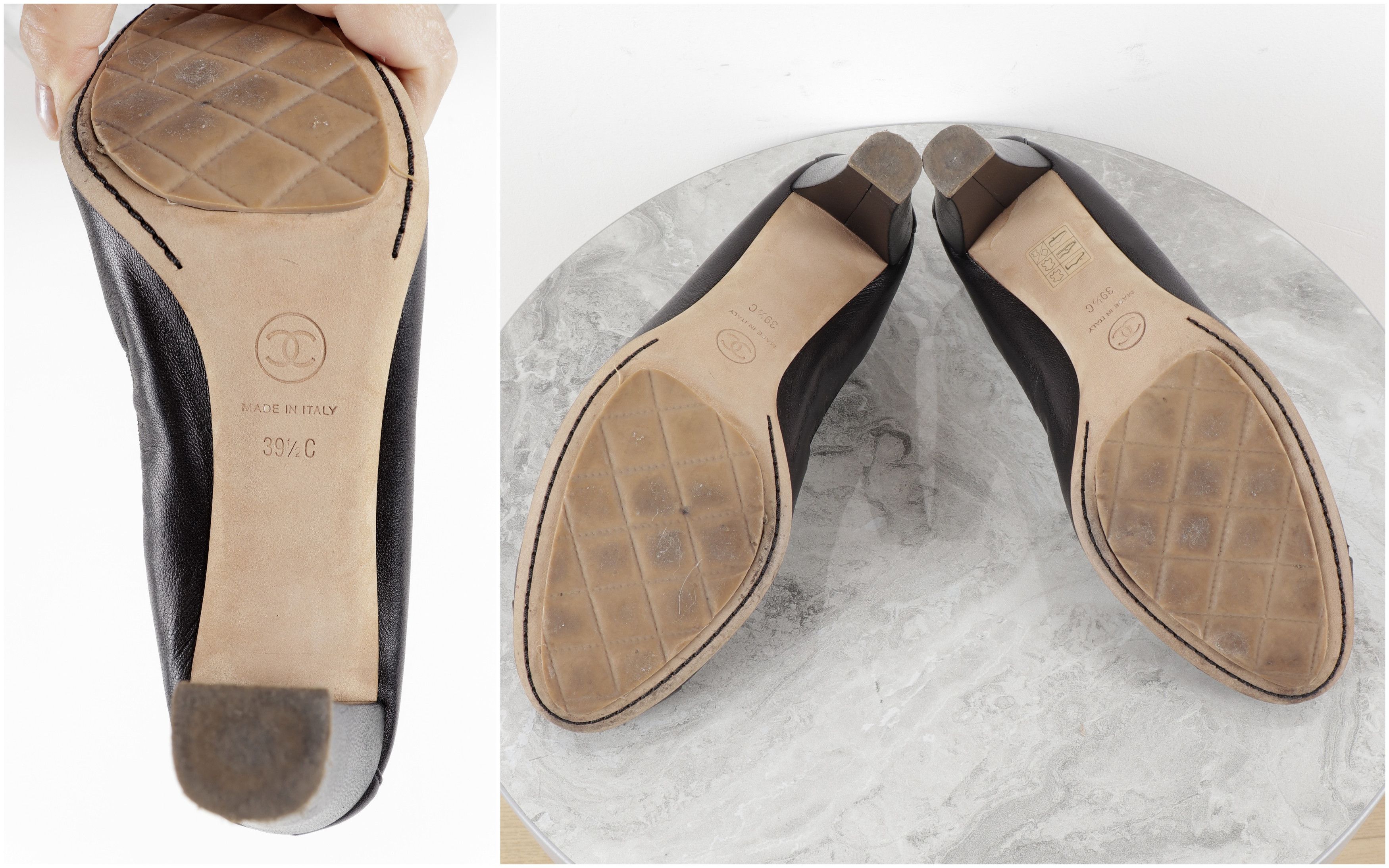 Chanel Chanel CC Logo Spirit Leather Stretch Black Heels Size US 9.5 / IT 39.5 - 8 Thumbnail