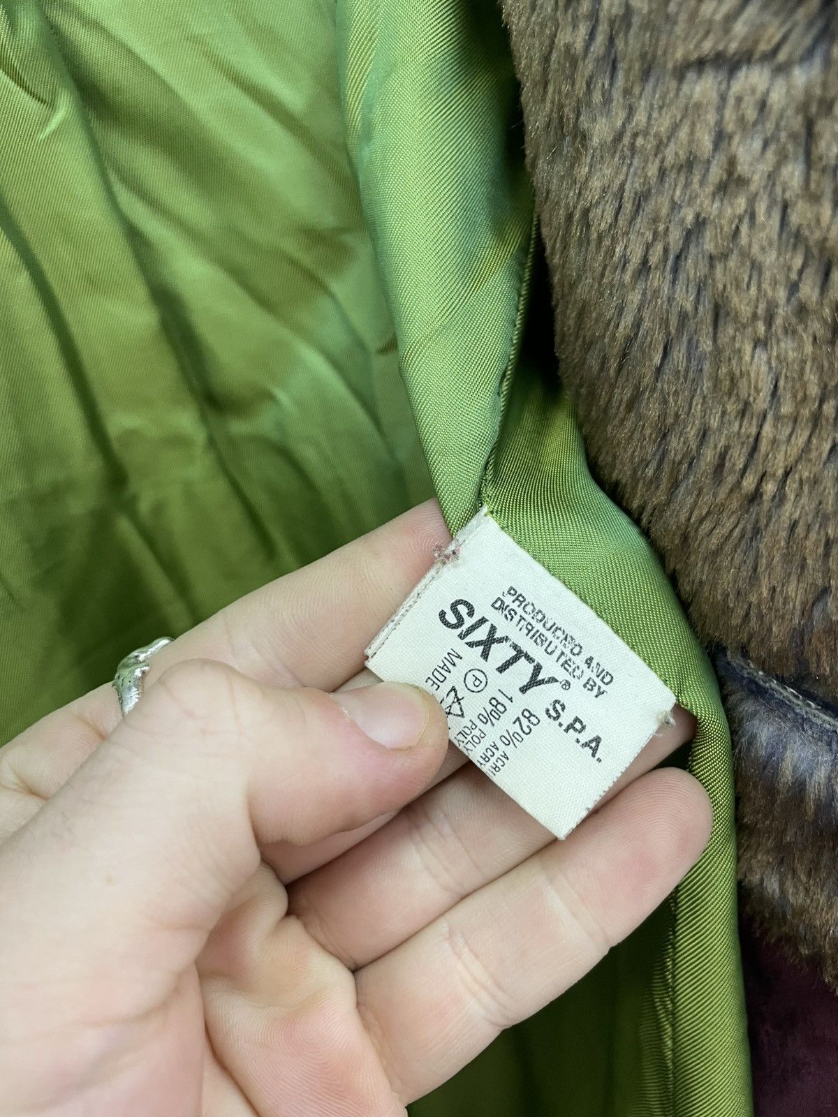 Japanese Brand × Miss Sixty CRAZY VINTAGE Y2K FUR FAUX MISS SIXTY LONG COAT JACKET Size L / US 10 / IT 46 - 14 Thumbnail