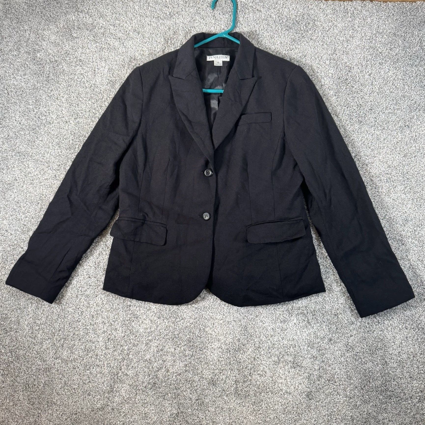 Pendleton VINTAGE Pendleton Blazer Women 10P Black 100% Wool Single-Breasted Preppy Dark Academia 90s Y2K Old Money Size L / US 10 / IT 46 - 3 Thumbnail