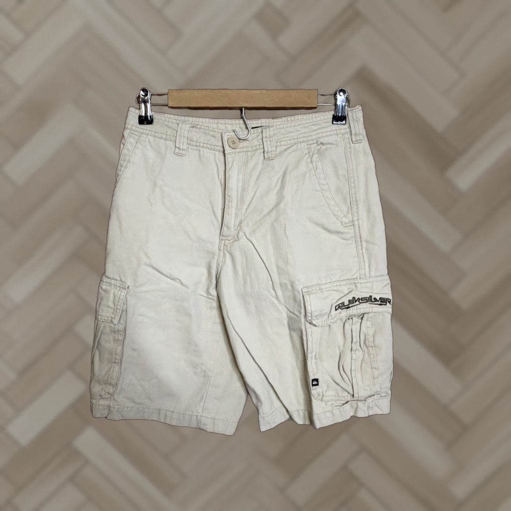 Quiksilver Quiksilver Shorts Mens 29 Beige Y2K Skate Shirt Size US 29 - 1 Thumbnail