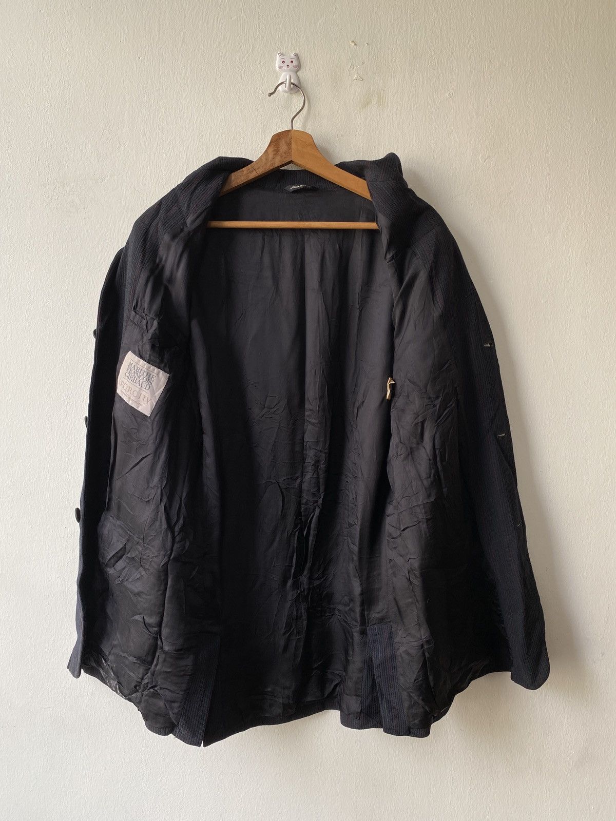 Marithe + Francois Girbaud × Vintage 1990s - Marithe Francois Girbaud Italy Pinstripe Blazer Size 44R - 9 Thumbnail