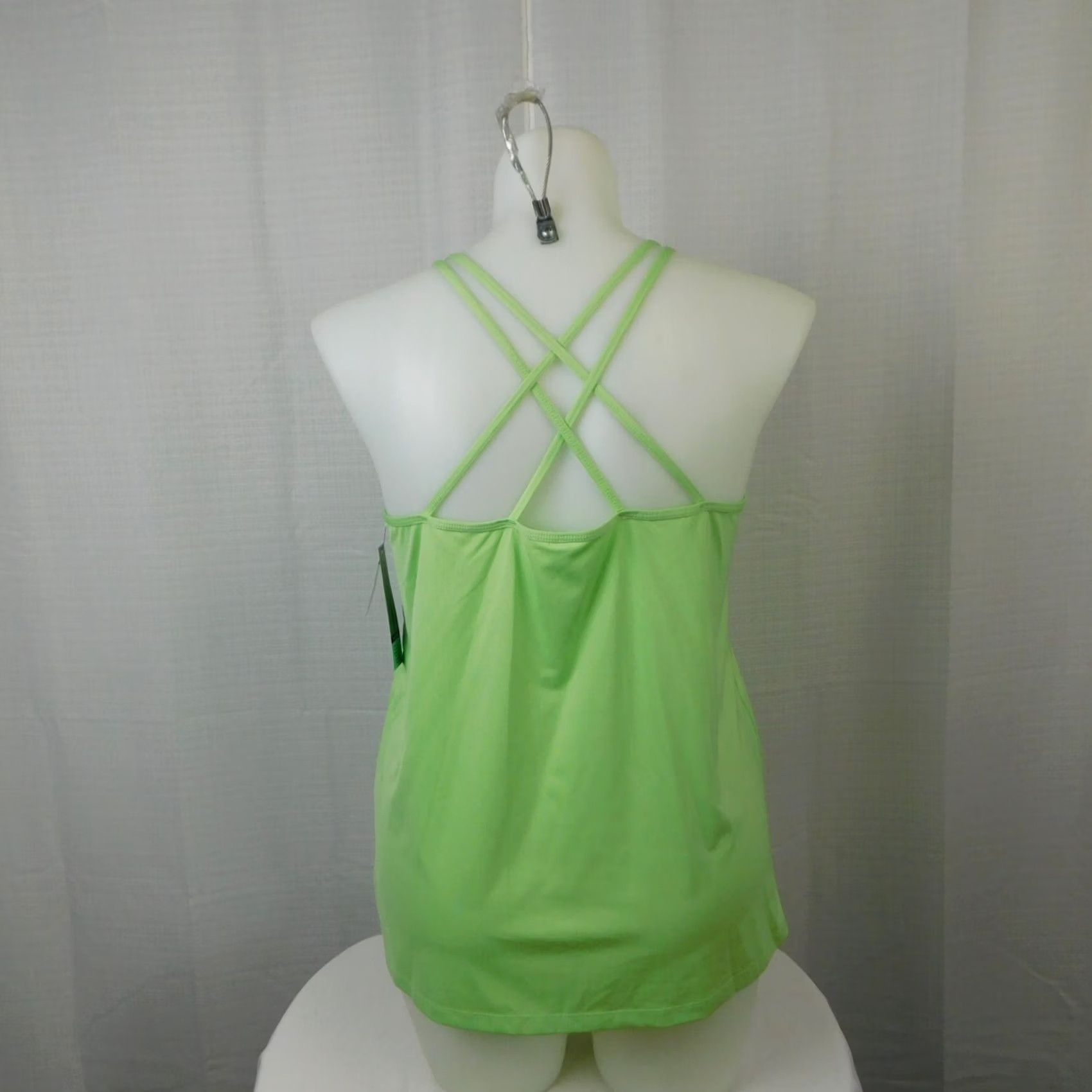 Vintage Ideology Tank - Strappy Back Scoop Neck 2XL Green, Pistachio, Polyester Blend, Casual Sleeveless Shirt Women, Regular Fit, Yoga/ Gym & Training Size XXL / US 16-18 / IT 52-54 - 3 Thumbnail