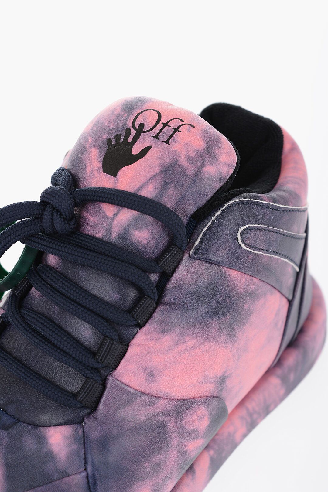 Off-White og1mm1024 Tie Dye Leather Bump Padded Sneakers in Pink Size US 10 / IT 40 - 4 Thumbnail