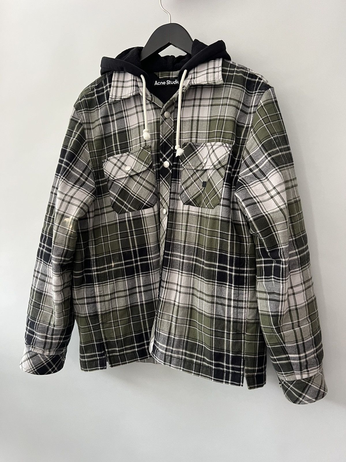 Acne Studios Acne Studios Checked Hooded Jacket Size US S / EU 44-46 / 1 - 5 Thumbnail